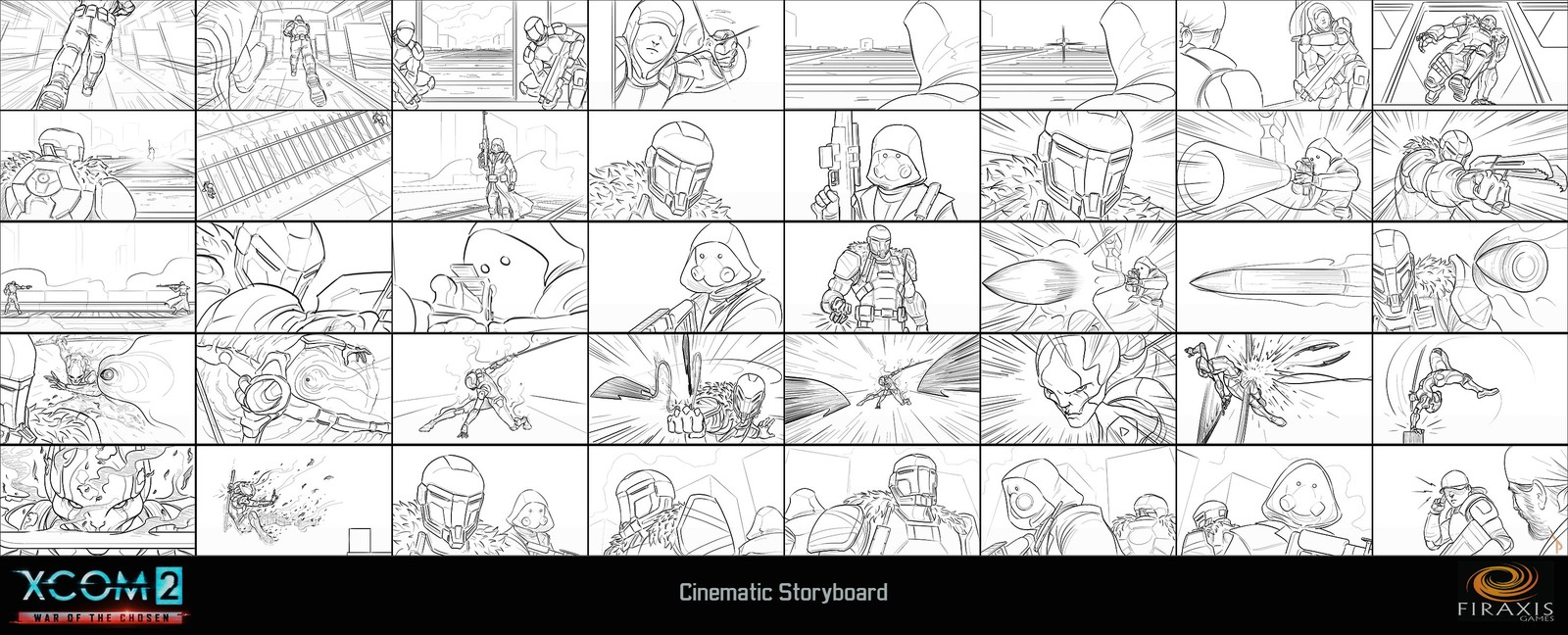XCOM 2: WOTC Cinematic Storyboard (line)