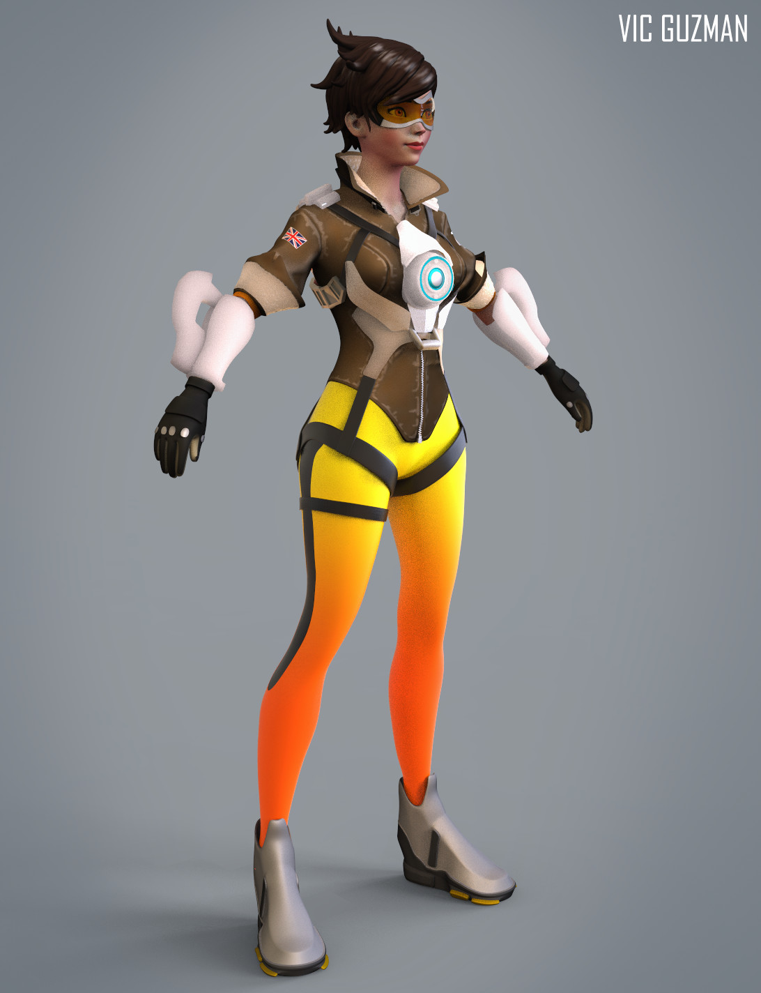 Tracer Overwatch - Fan Art by MarcelorSouza, Cartoon, 3D