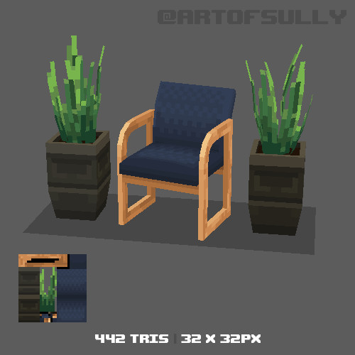 3D Pixel-Art Waiting Room (Commission)
