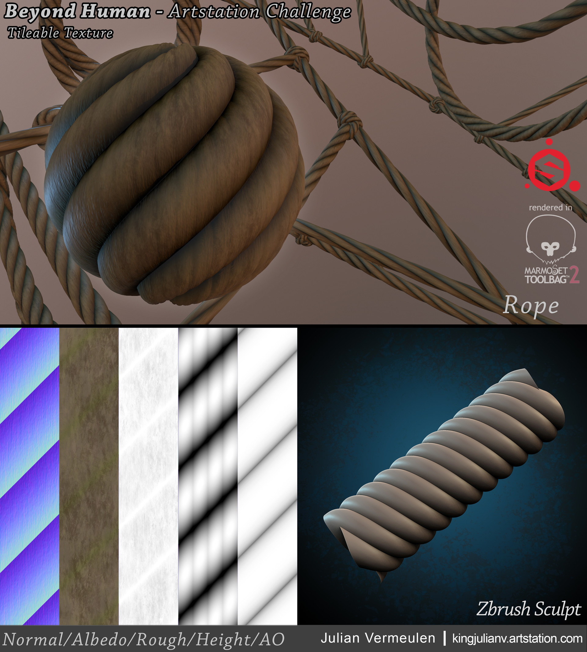 Artstation Beyond Human Tileable Textures Julian Vermeulen #3dmodeling #3danimationin this video i will revisit a video that i did in 2014 as the technique to create twisted rope has changed since maya 2014a big. tileable textures julian vermeulen
