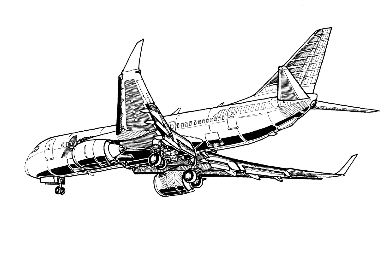 Рисунки самолеты схема. Боинг 737 скетч. Боинг 737 рисунок. Самолет скетч. Набросок самолета.