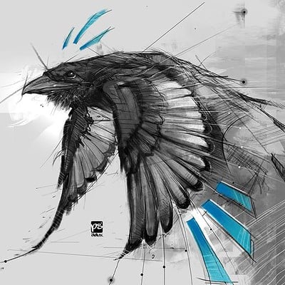 Psdelux 20170916 crow sketch psdelux