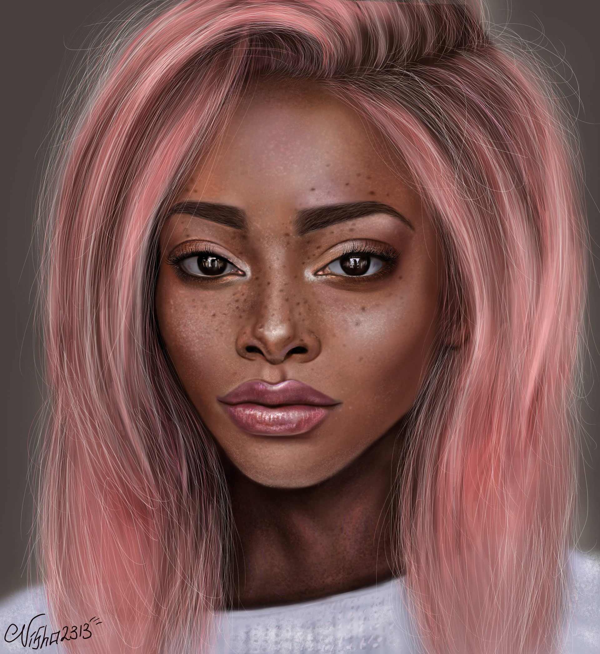 Artstation Nyane Lebajoa Digital Painting Steps Nisha 2313