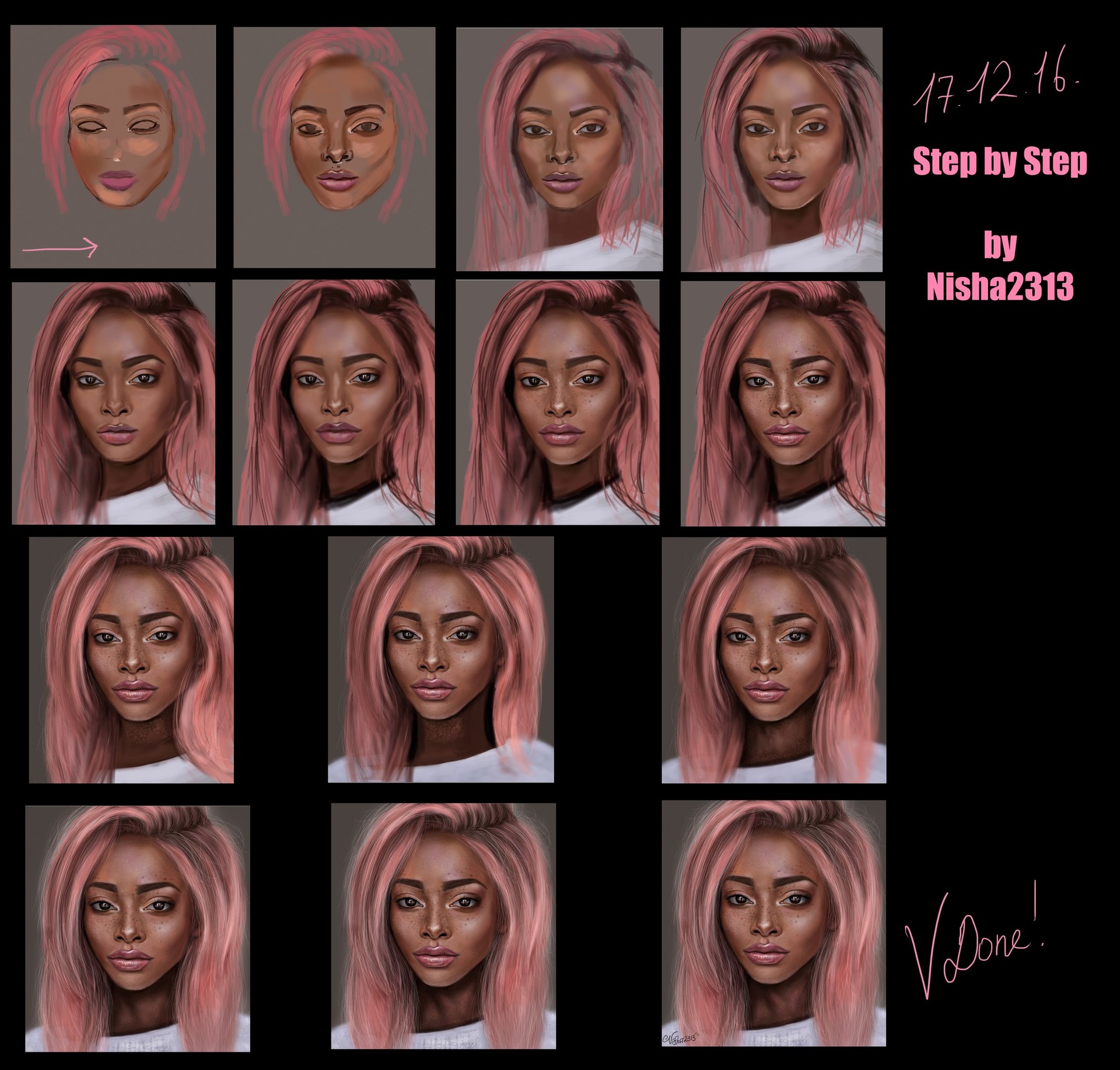 Artstation Nyane Lebajoa Digital Painting Steps Nisha 2313