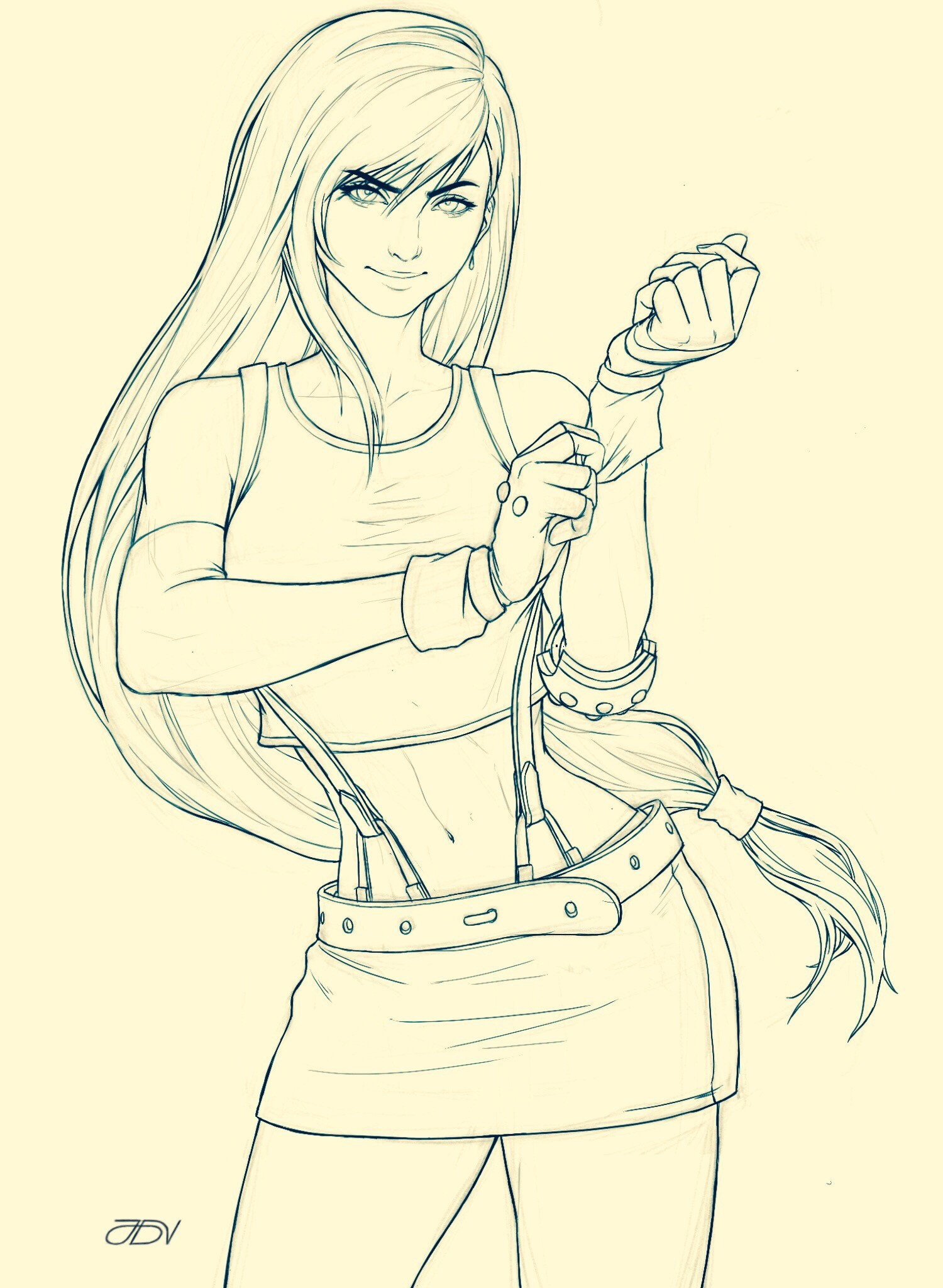 Artstation - Tifa Lockhart Sketch