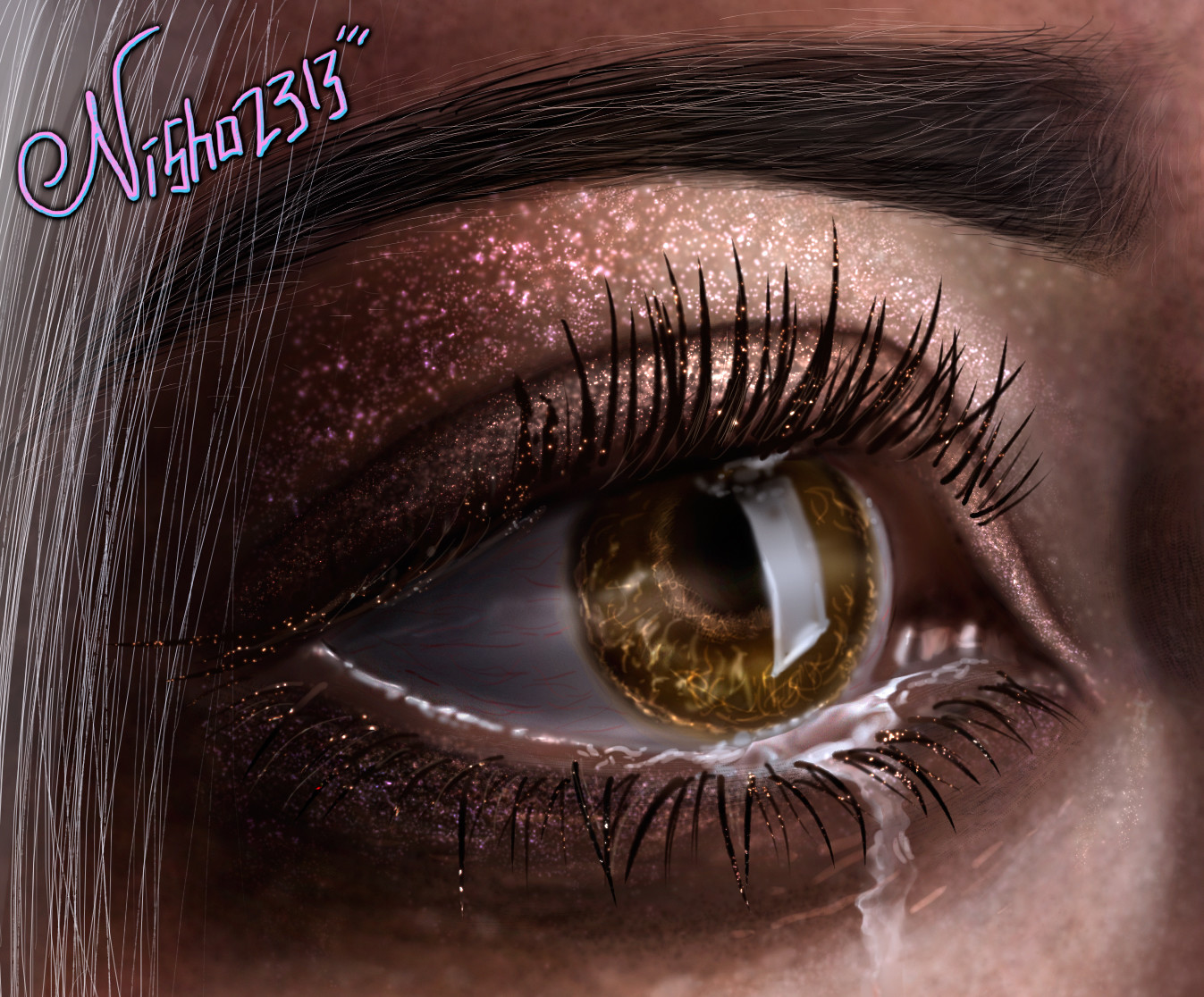 Artstation Crying Digital Painting Nisha 2313