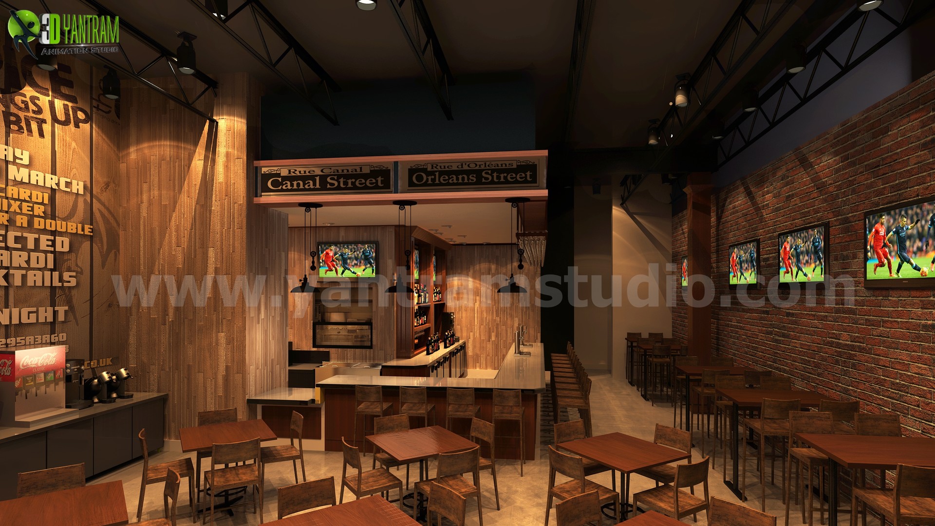 Artstation Commercial Unique Bar Ideas By Yantram 3d Interior Modeling Miami Usa Yantram Architectural Design Studio
