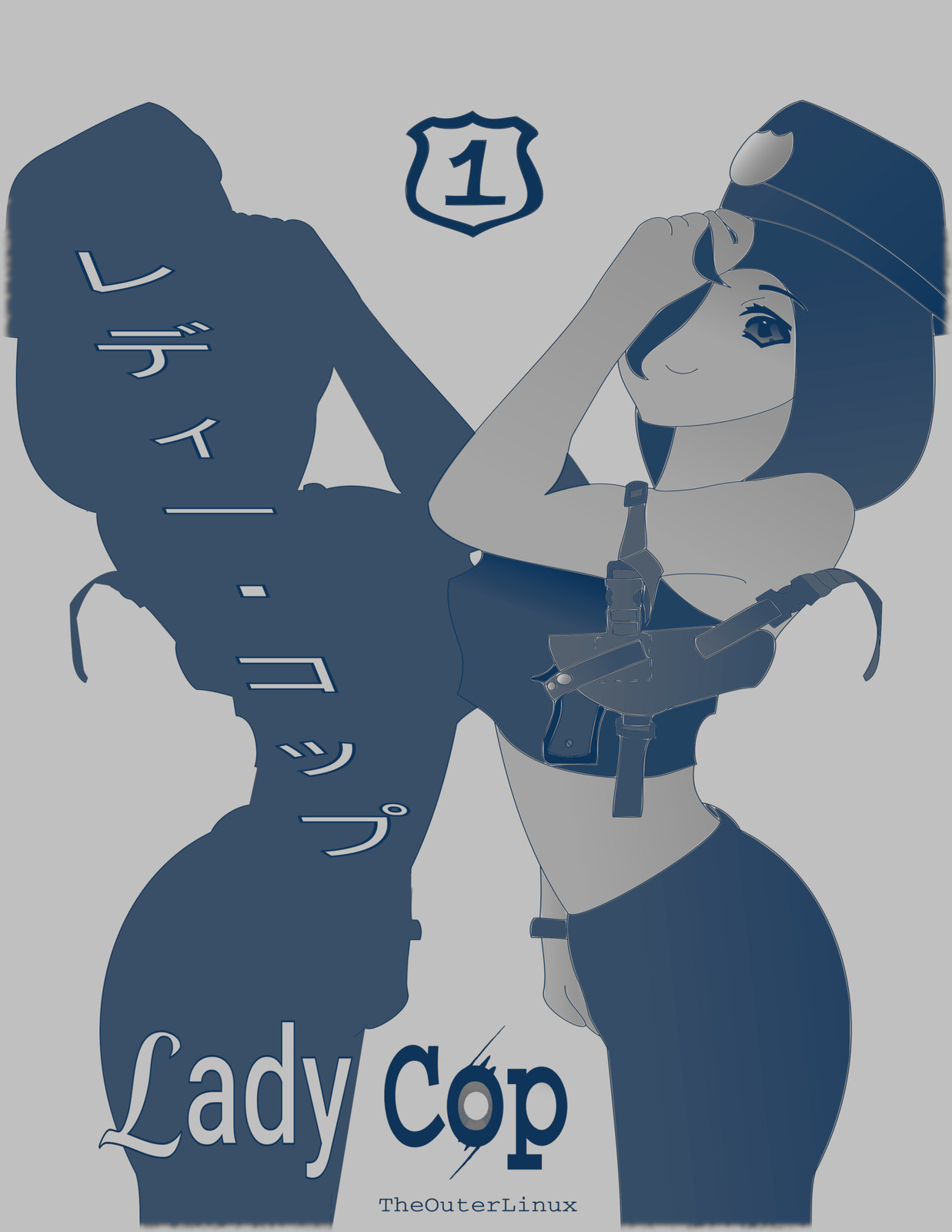 This monochromatic blue color that I see in many inside covers of manga was done with GIMP.