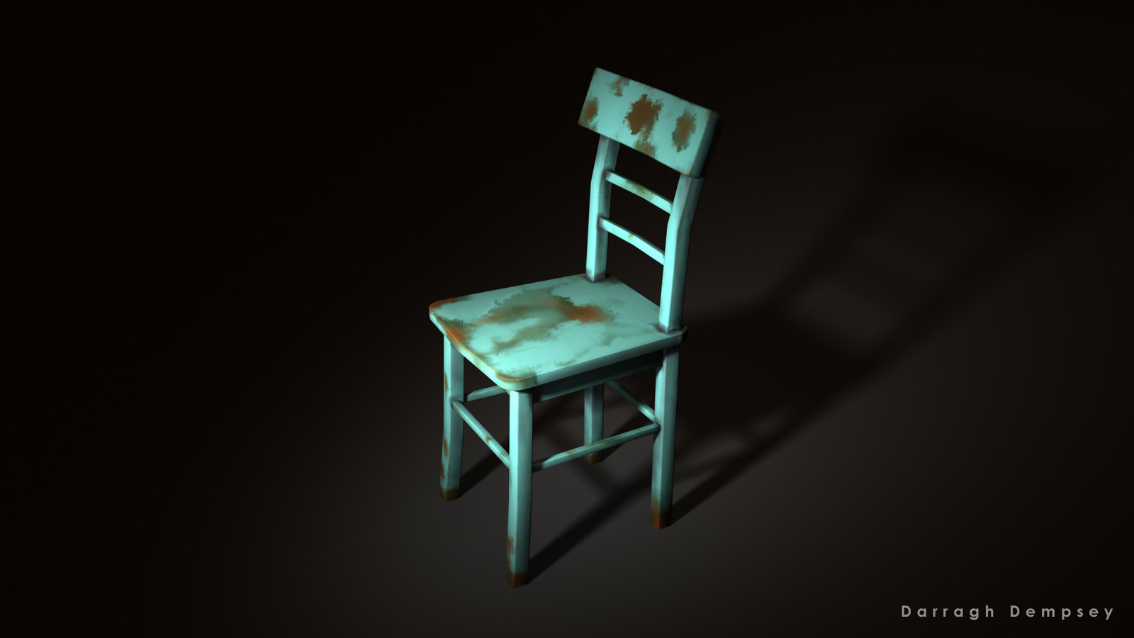 Dining Chair Asset (textured) low-poly.
