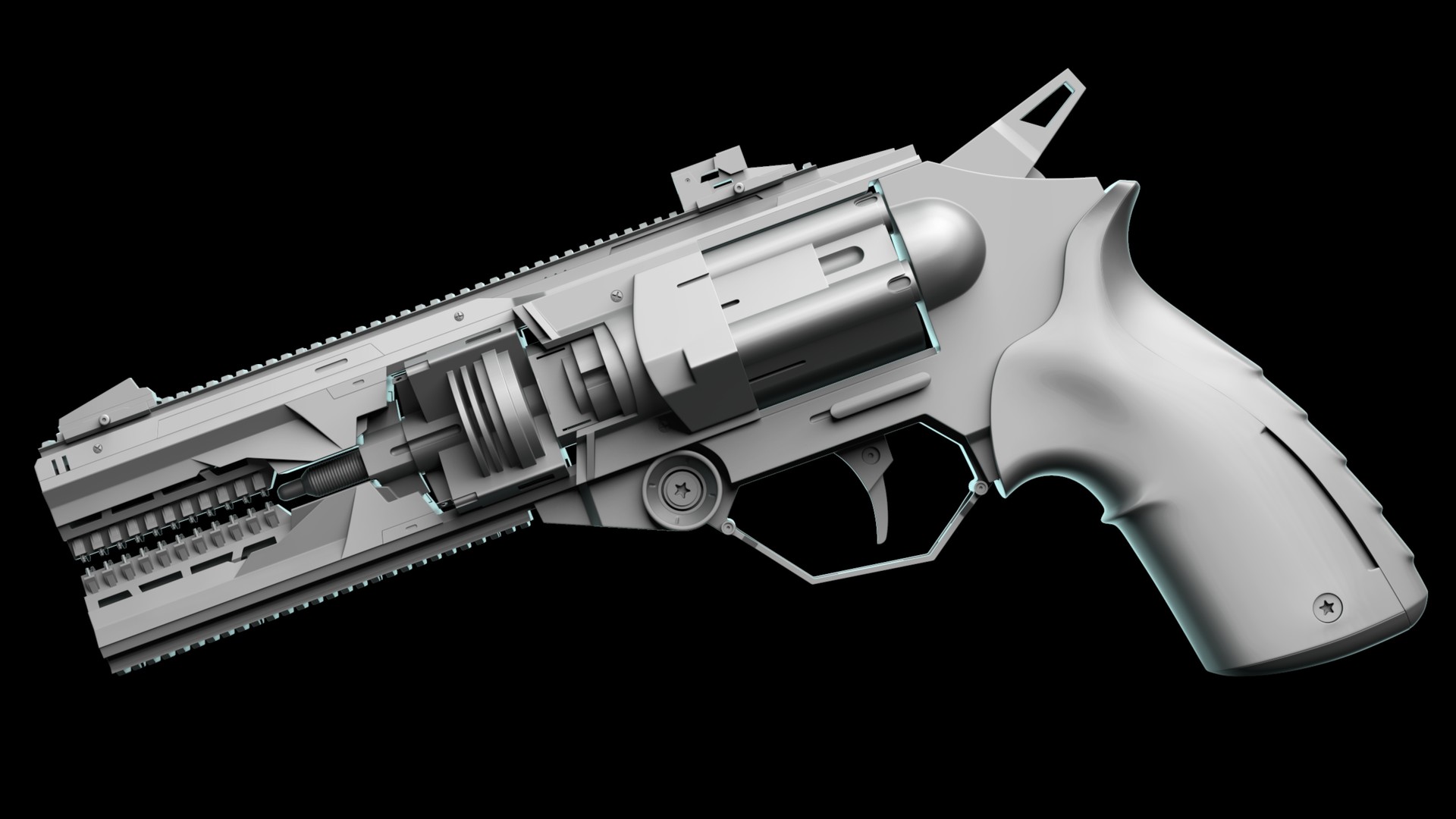 Artstation Sci Fi Pistol Maxime Perron