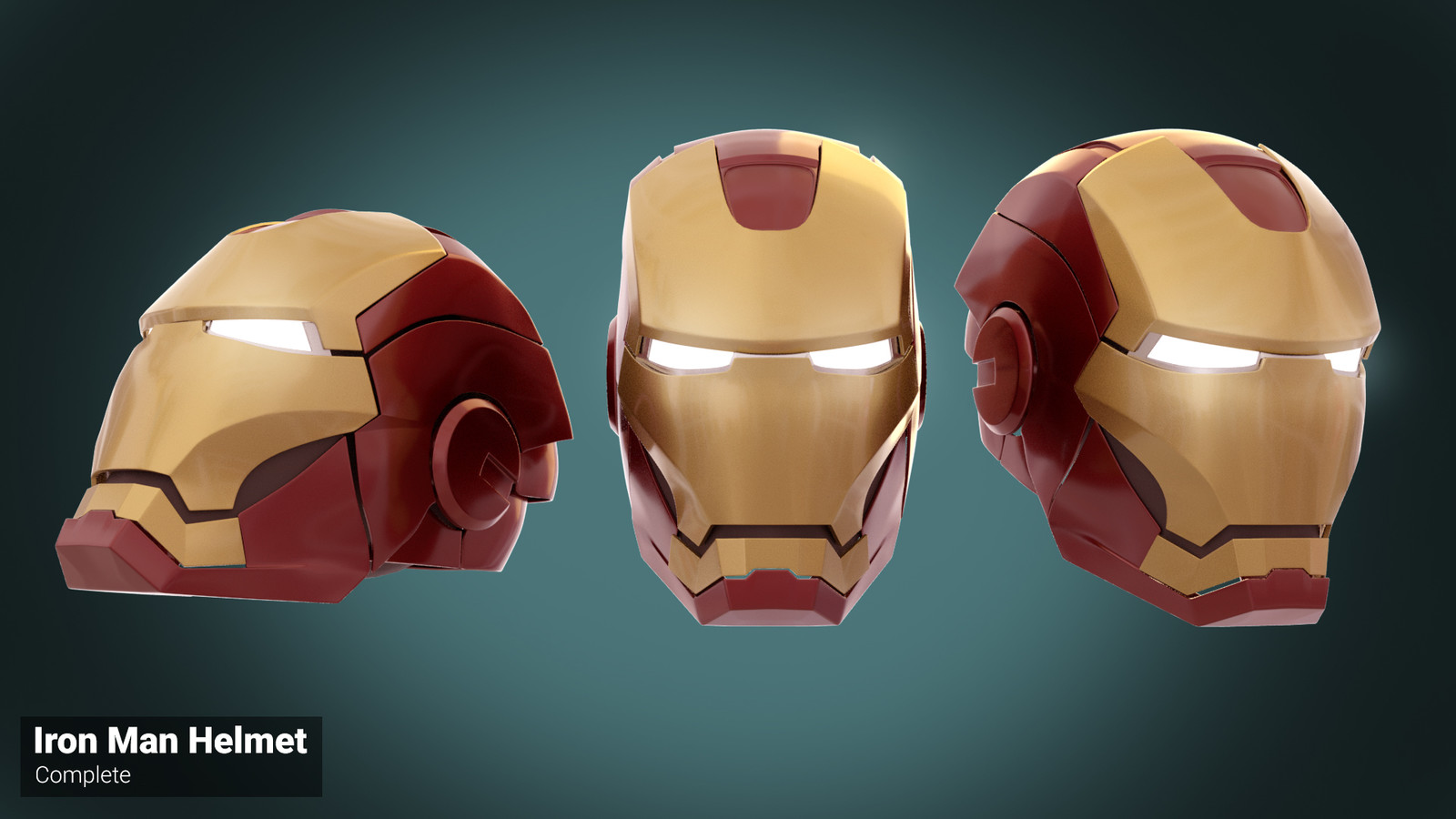 Finished Iron Man Helmet. 