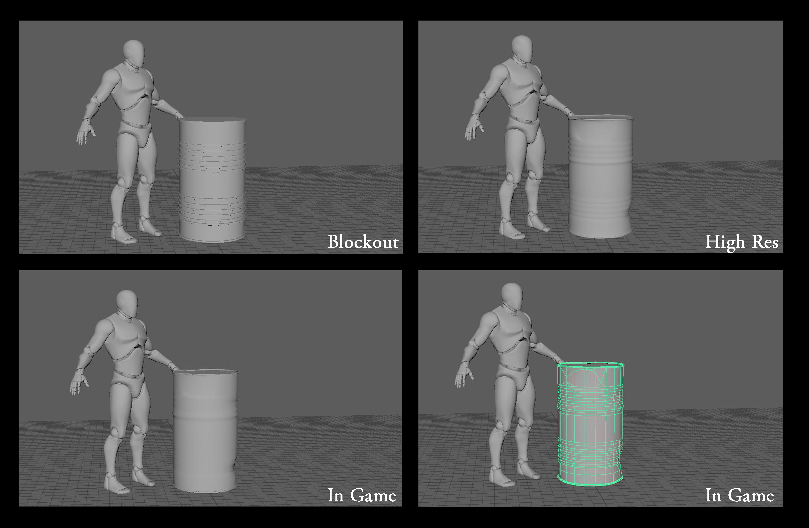 Referencing model with a character model.