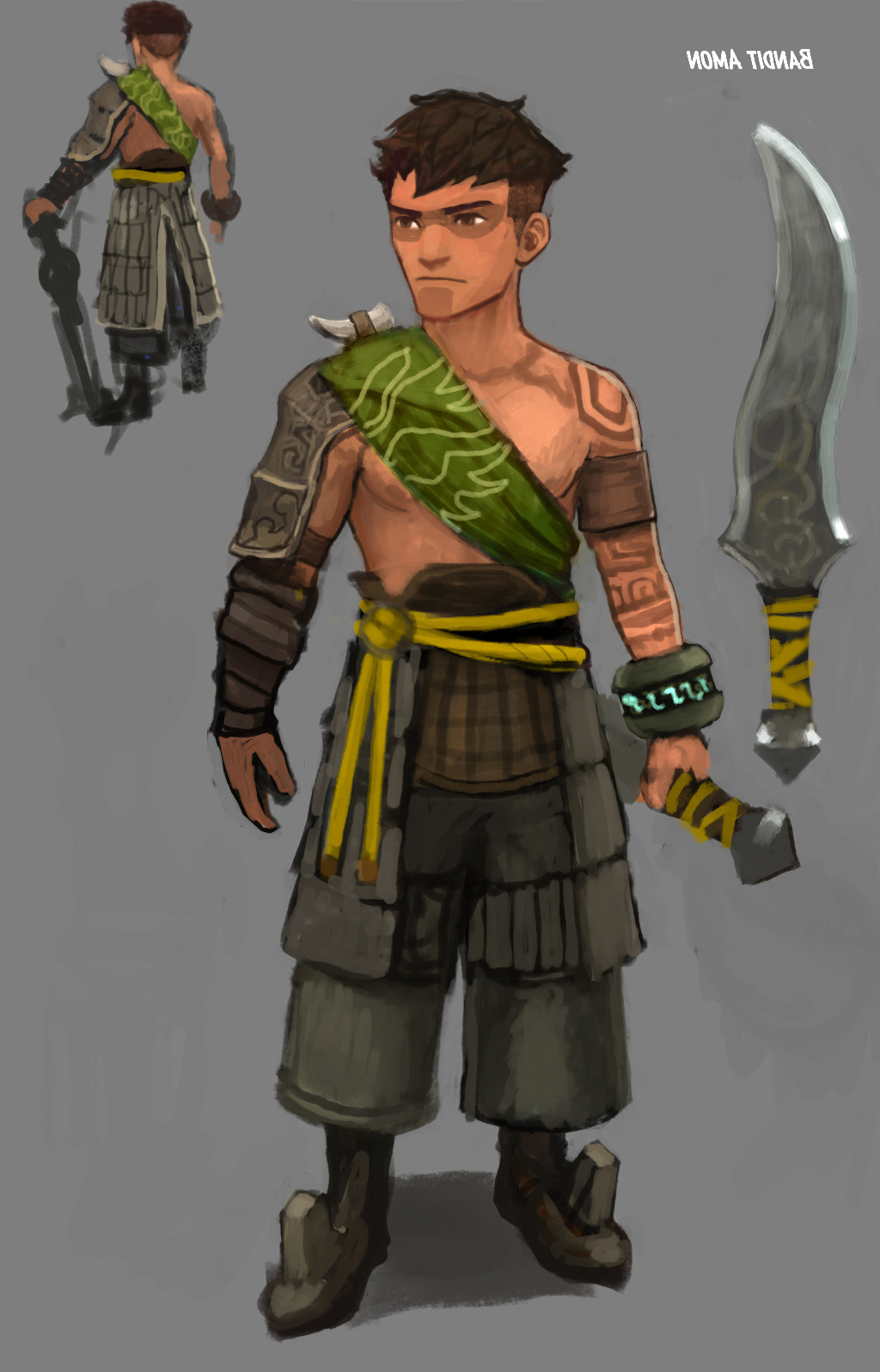 Concept for Amon's Bandit outfit. 