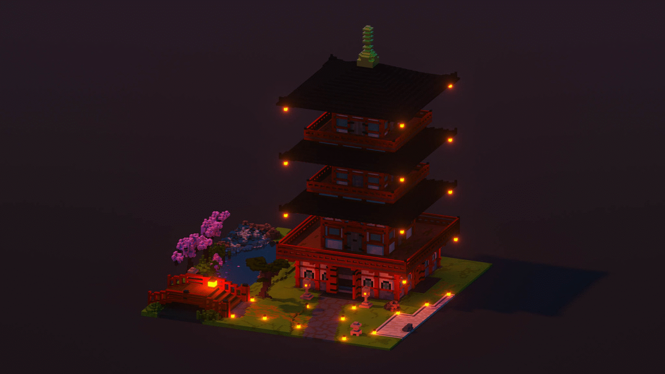 Artstation Voxel Japanese Temple Brieuc Baillot This subreddit is for original, high quality anime gifs and associated help requests. japanese temple brieuc baillot