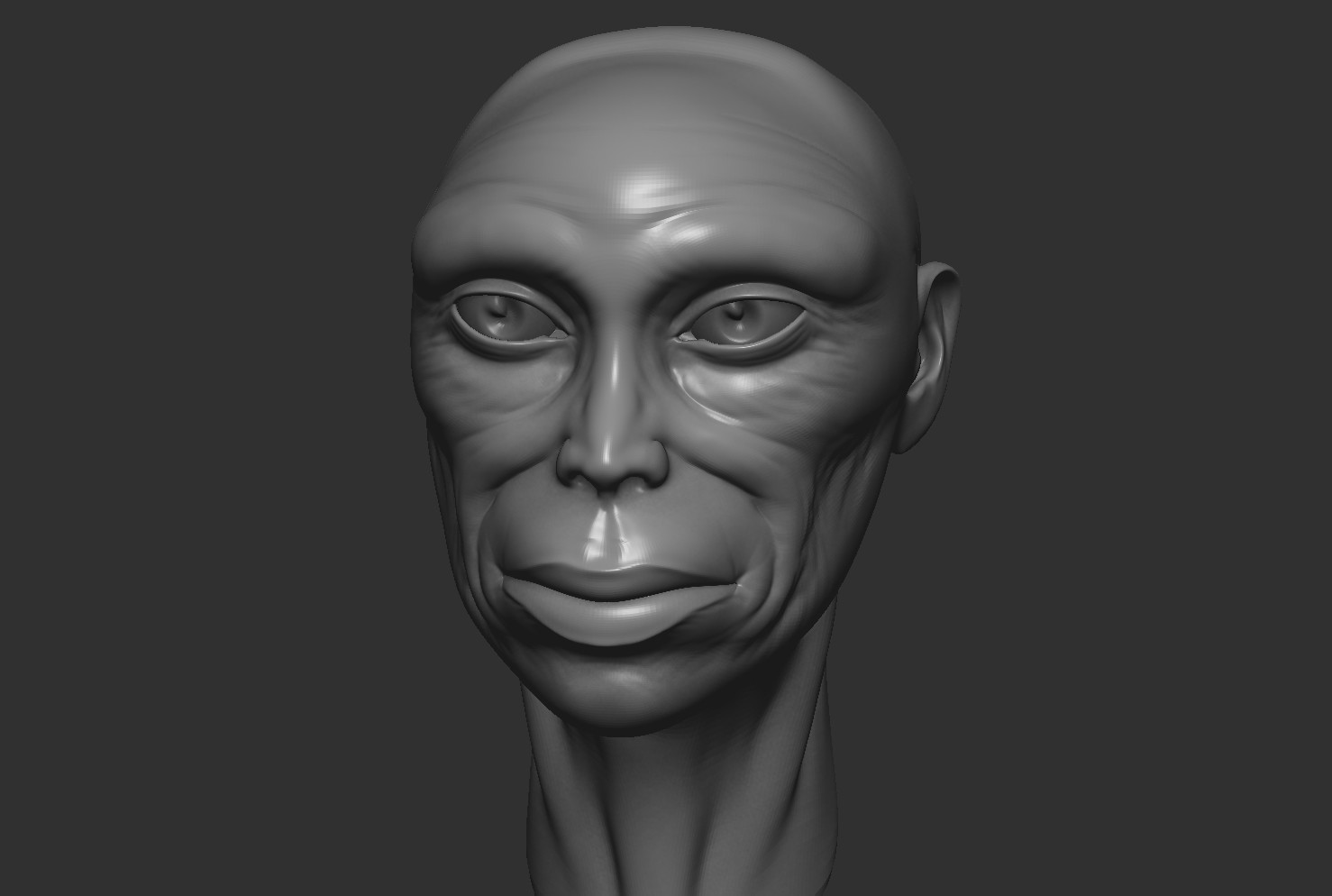 Another 1 hour sculpt in ZBrush.