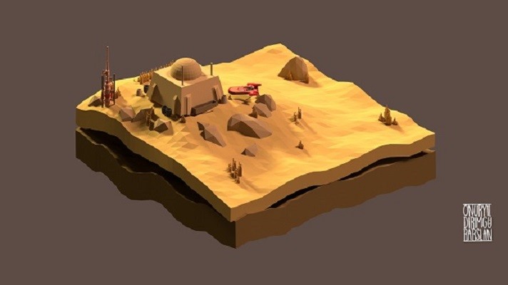 Artstation Star Wars Low Poly Onur Yildirim Gurarslan