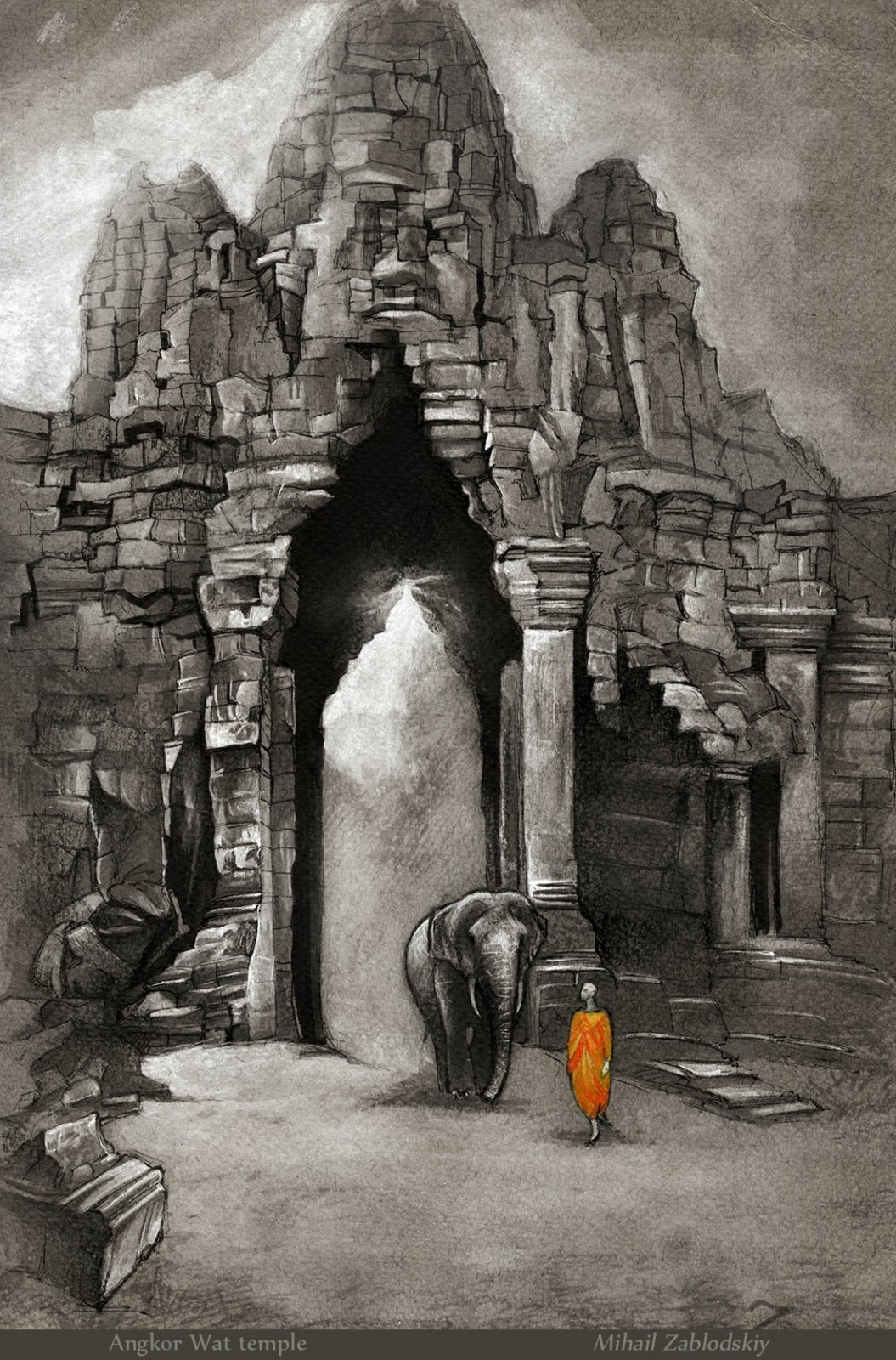Featured image of post Pencil Angkor Wat Drawing Built from 802 to 1220 ad by the khmer civilization the temples at angkor represent one of