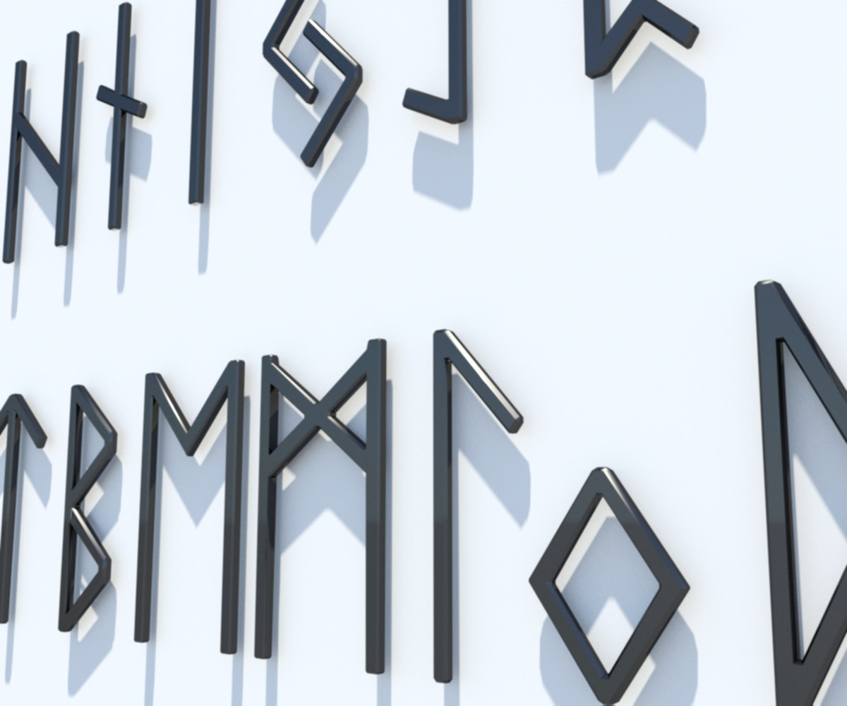 Jon Jensen Runes Alphabet 3d Model