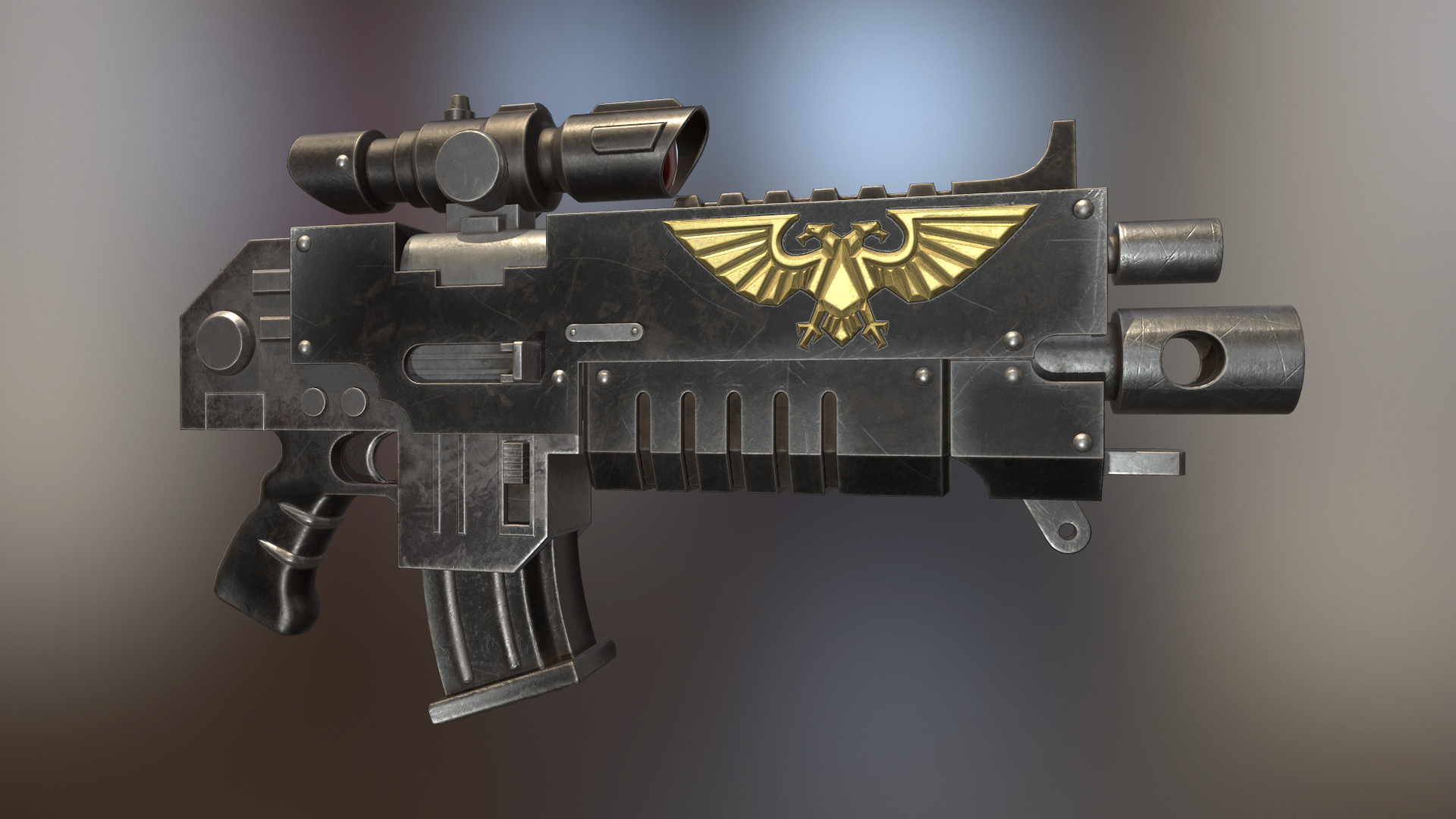 ArtStation Warhammer 40K Mk II Cawlpattern Bolt Rifle
