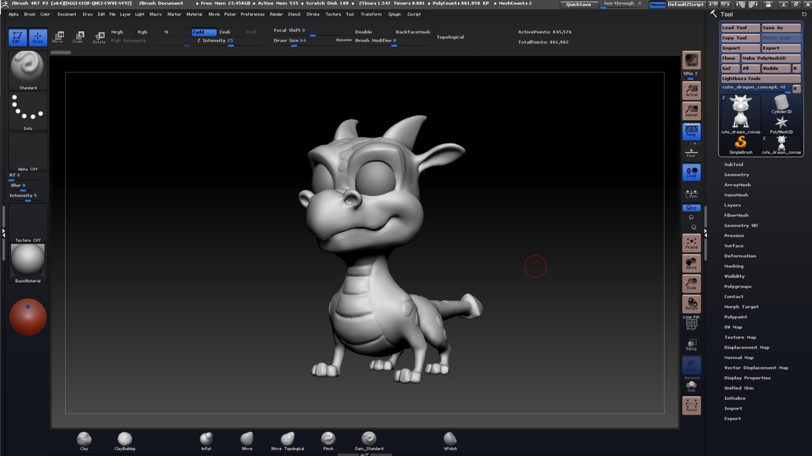 High poly sculpt