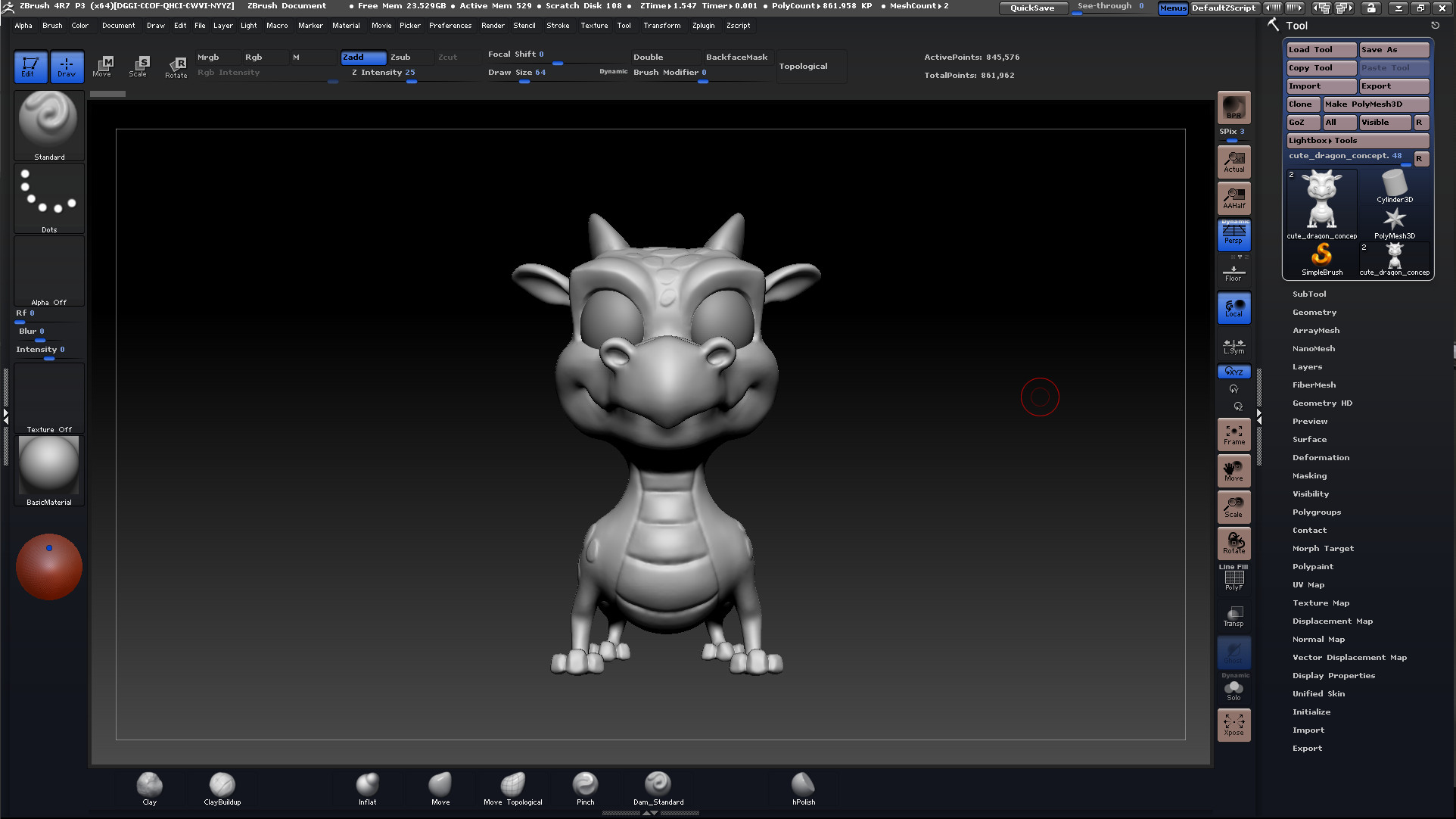 High poly sculpt