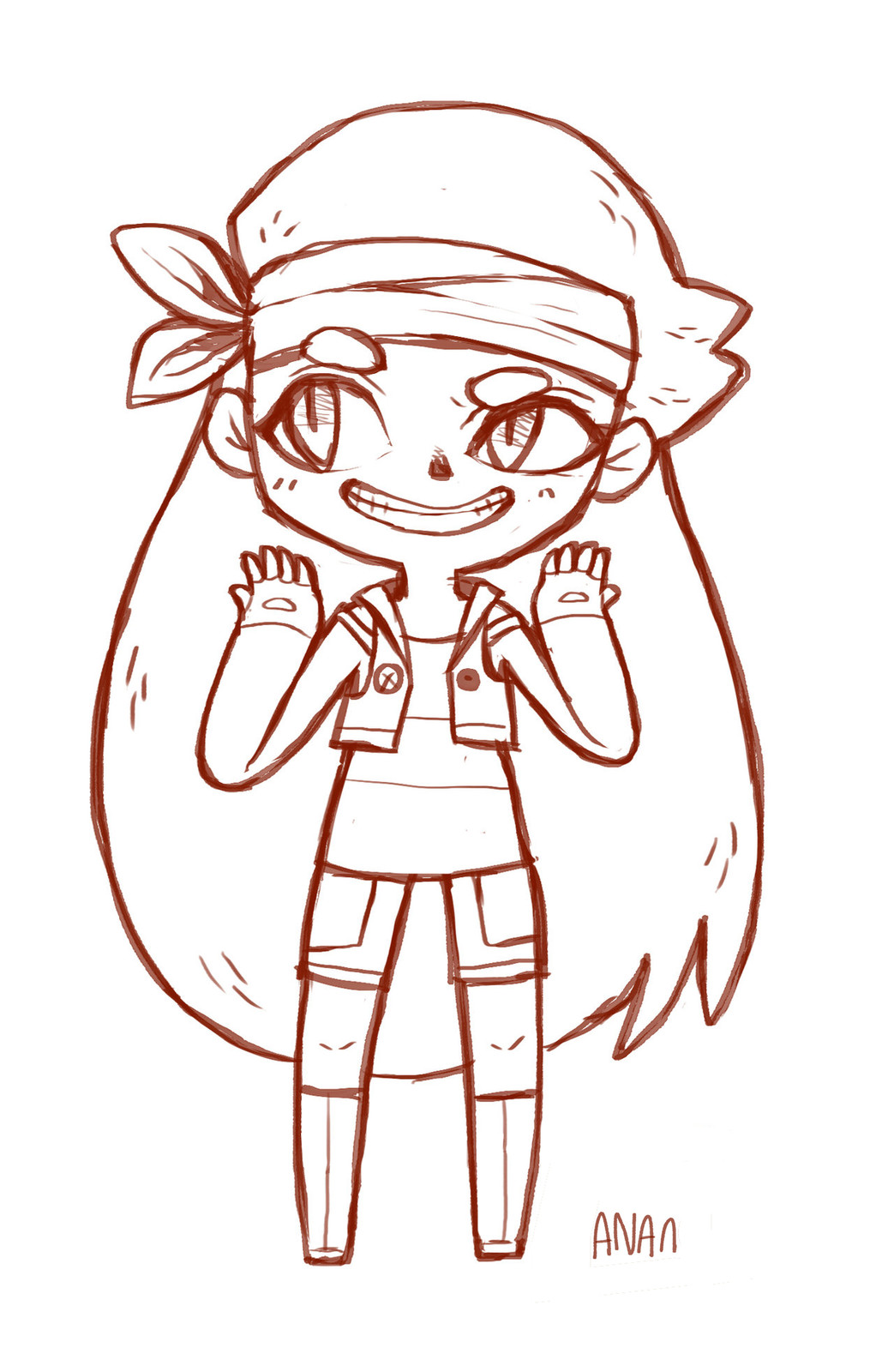 Fighter Girl Character Sketch