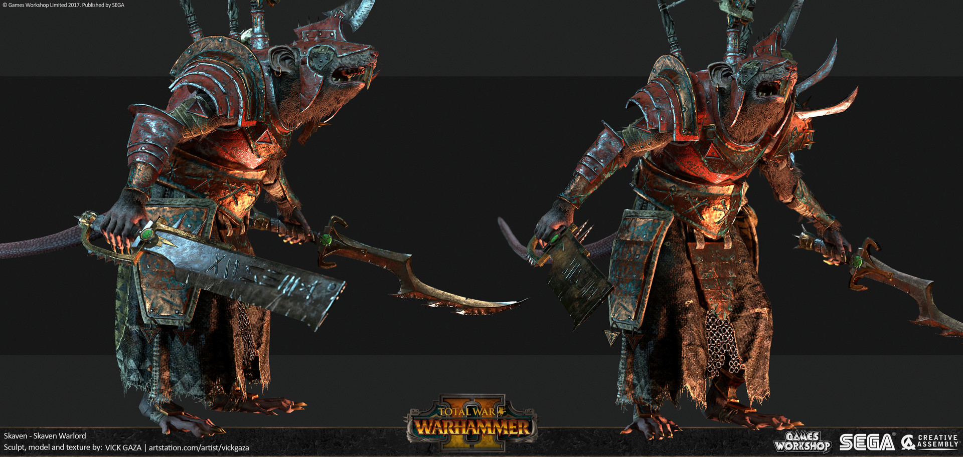 Artstation Skaven Warlord Total War Warhammer 2 Vick Gaza