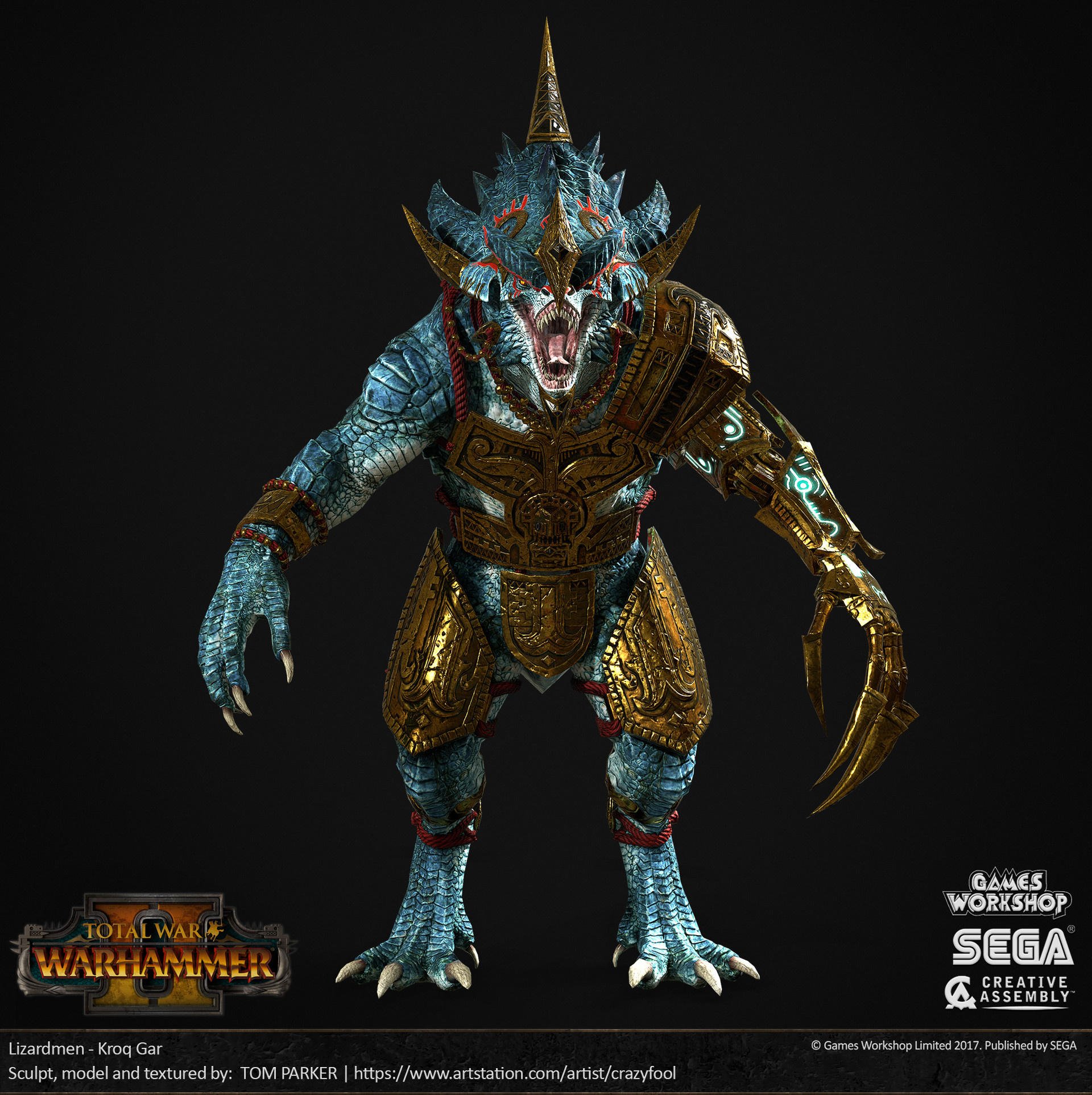 Artstation Total War Warhammer 2 Kroq Gar Tom Parker