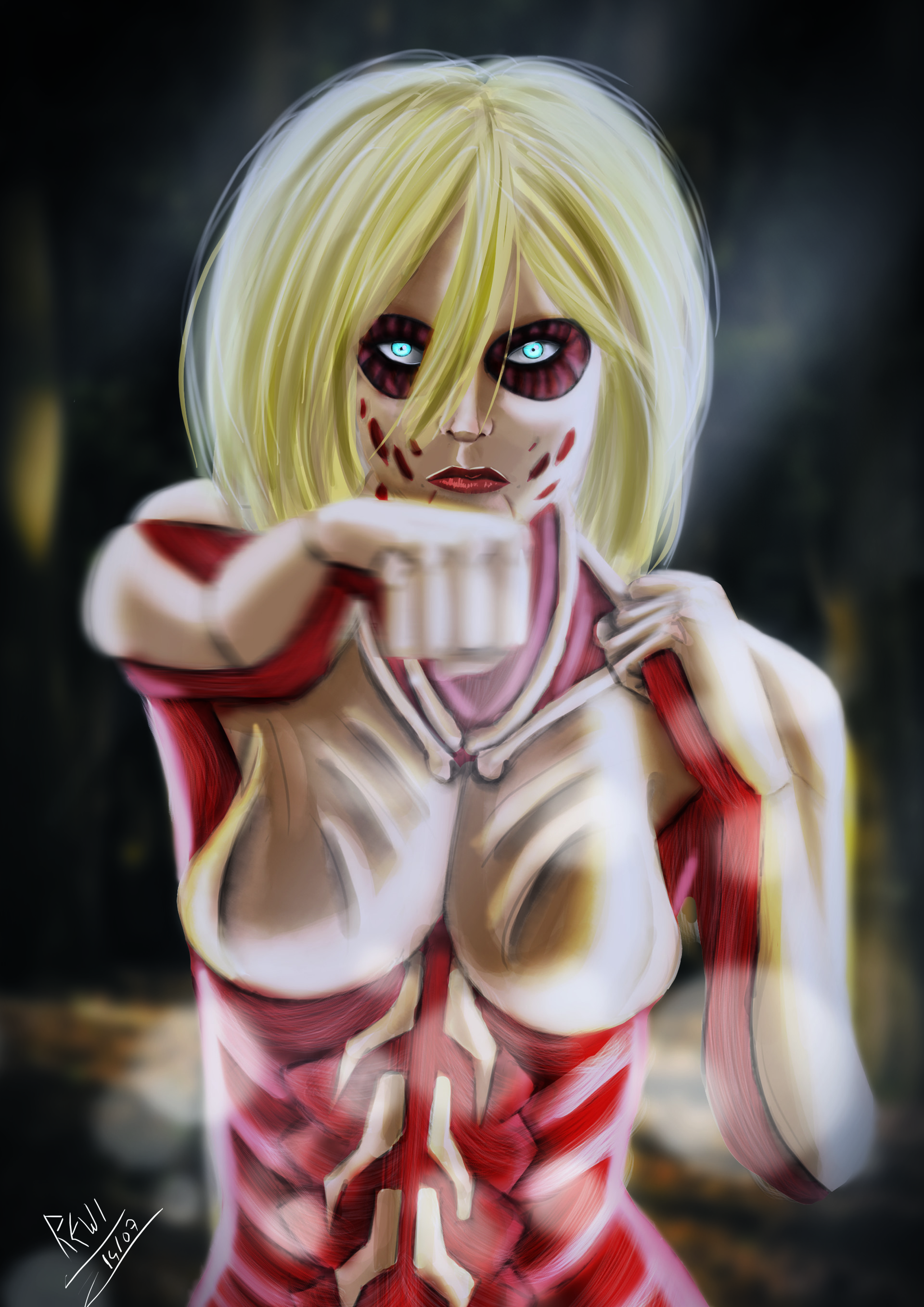 >Artstation Fanart Female Titan Attack On Titans Matheus Costa