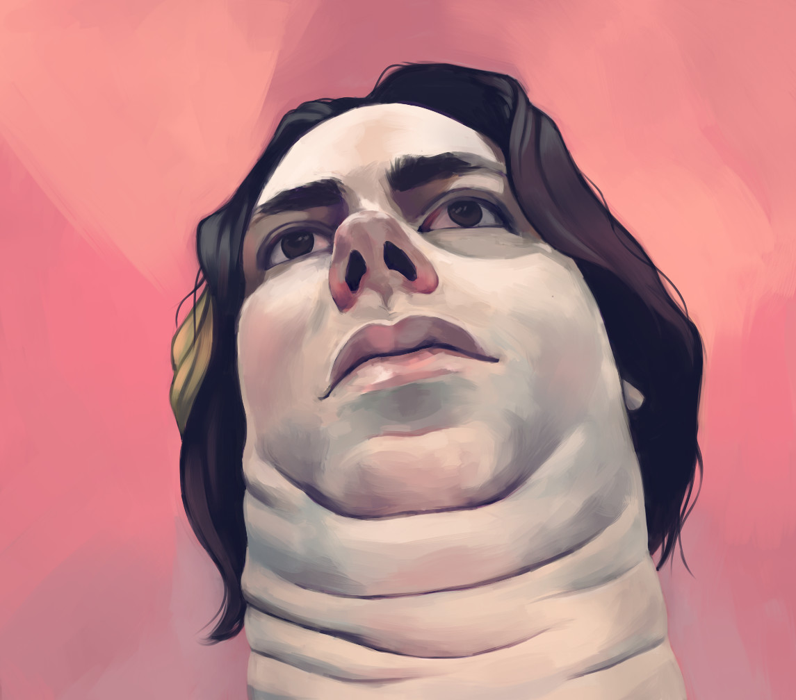 A digital painting of Arin Hanson from Game Grumps.