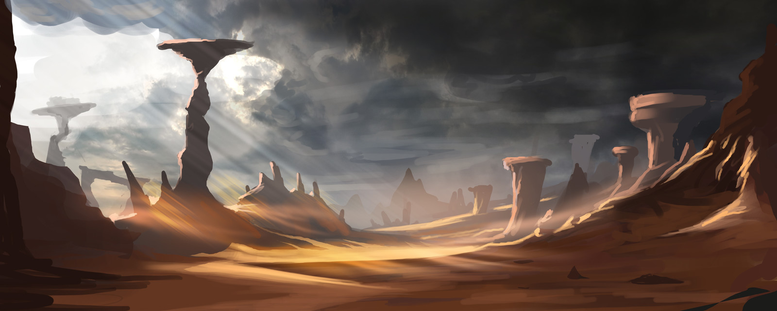 Desert Ambiance Concept Art.