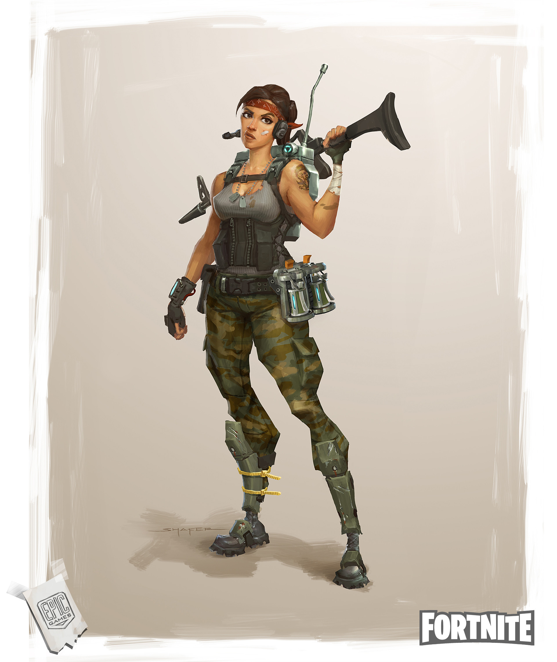 Battle Royale Fortnite Concept Art Artstation Fortnite Commando Concepts Ben Shafer