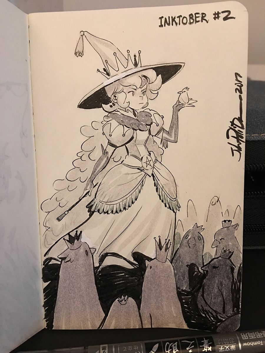 John Polidora Inktober 2 Penguin Princess Witch It's over, i can't believe i've been able to. inktober 2 penguin princess witch