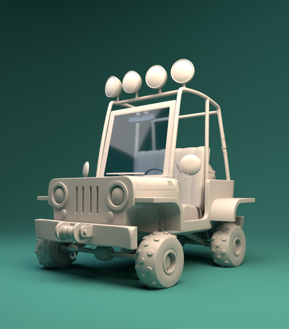 Artstation Cartoon Jeep Jacob Van