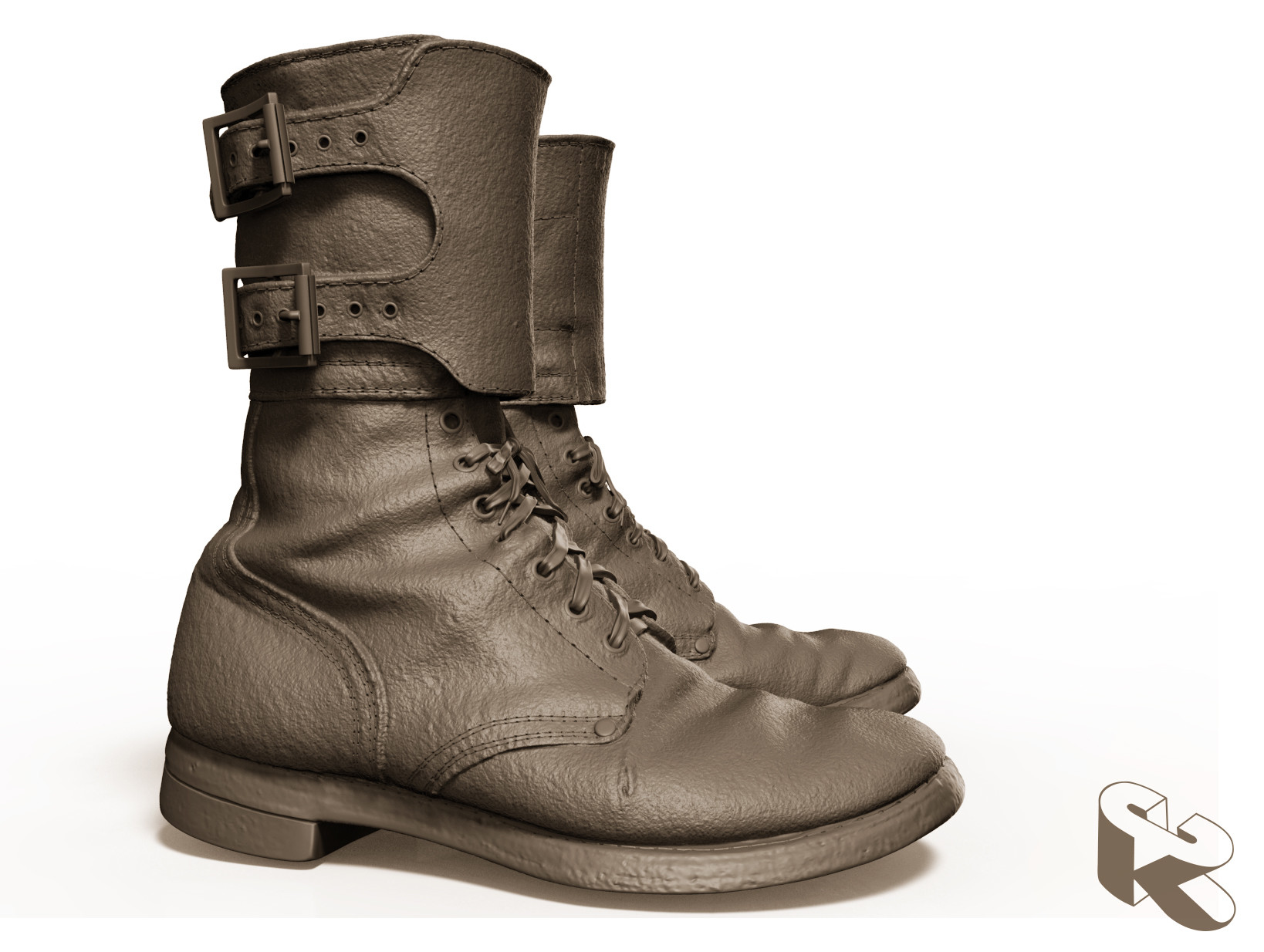 Kourtney Coats American World War II Military GI Boots