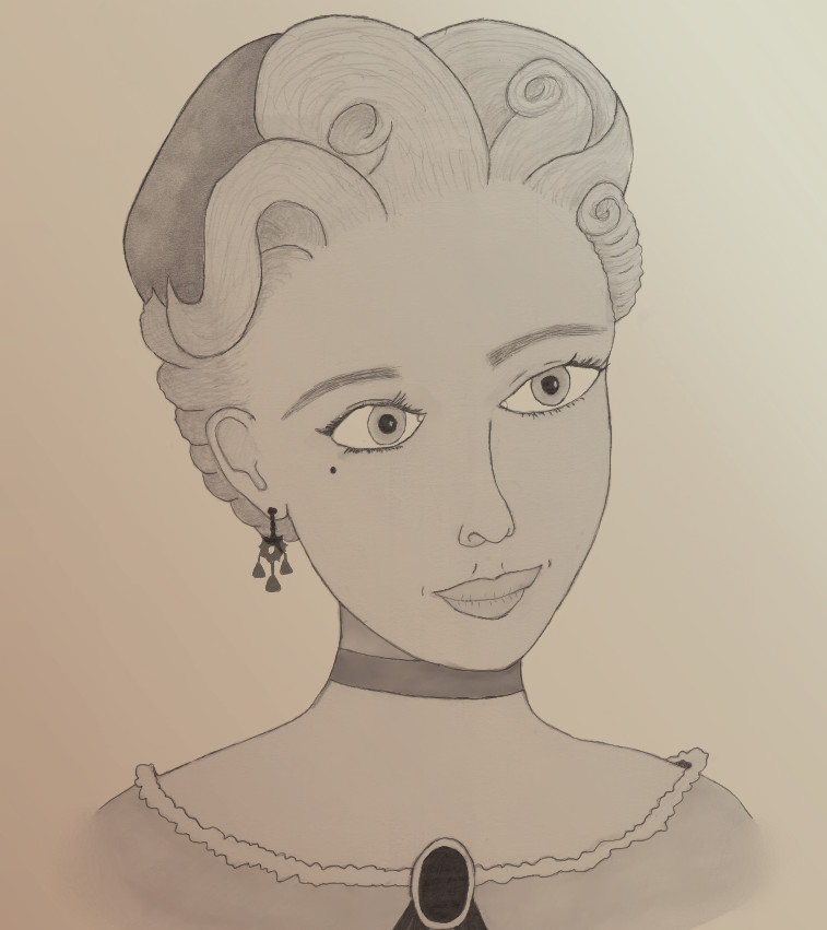 Sketched on a 6" x 9" pad