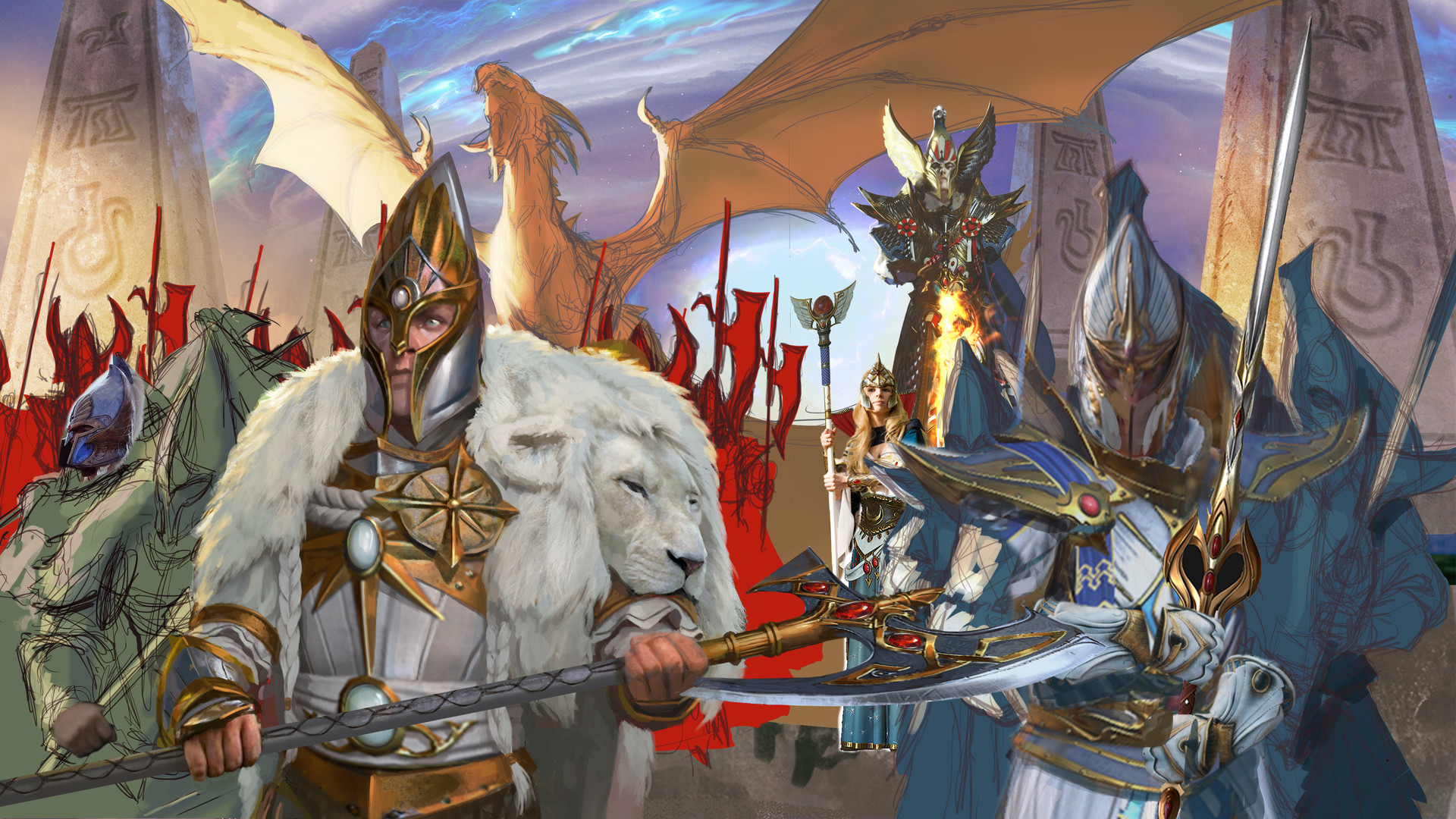 Artstation Total War Warhammer 2 High Elves Key Art Diego