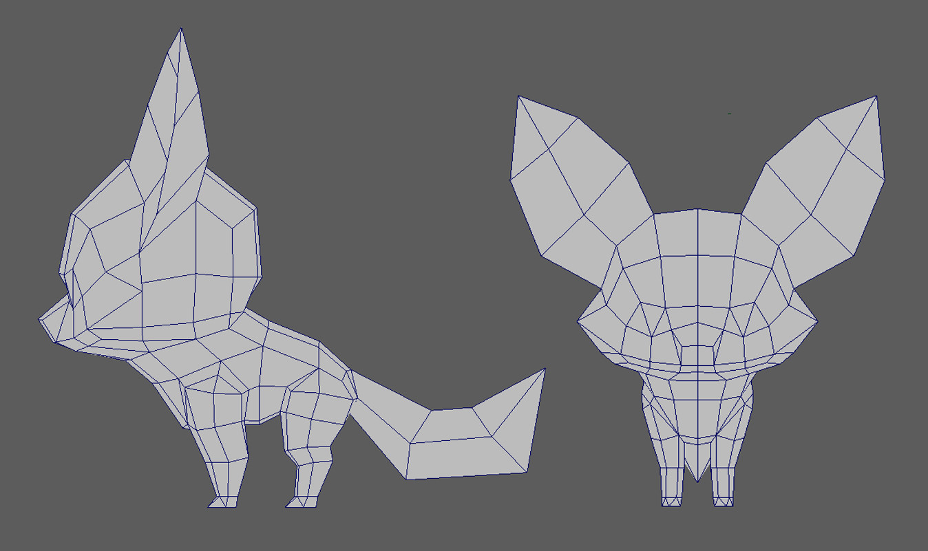 Artstation Low Poly Chibi Fox Alycia Ewing