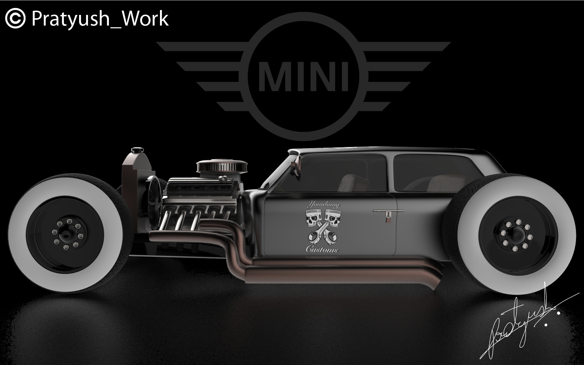 Artstation Mini Cooper Hot Rod Because The Original Mini Cooper