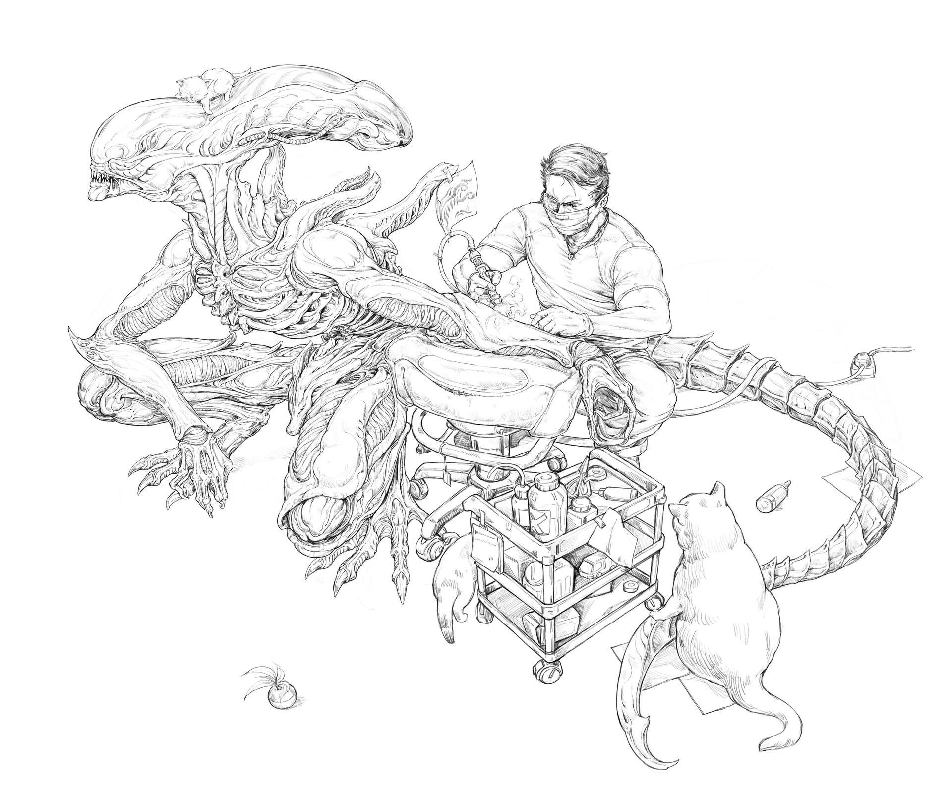 Artstation Aliens Tattoo Lee Yinghawk