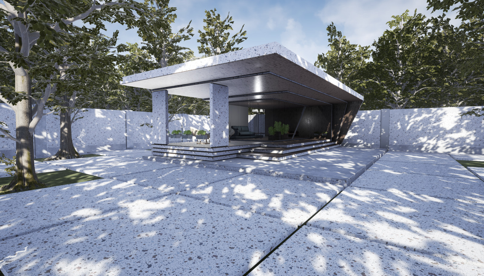 Screenshot with light and shadow and post process effect