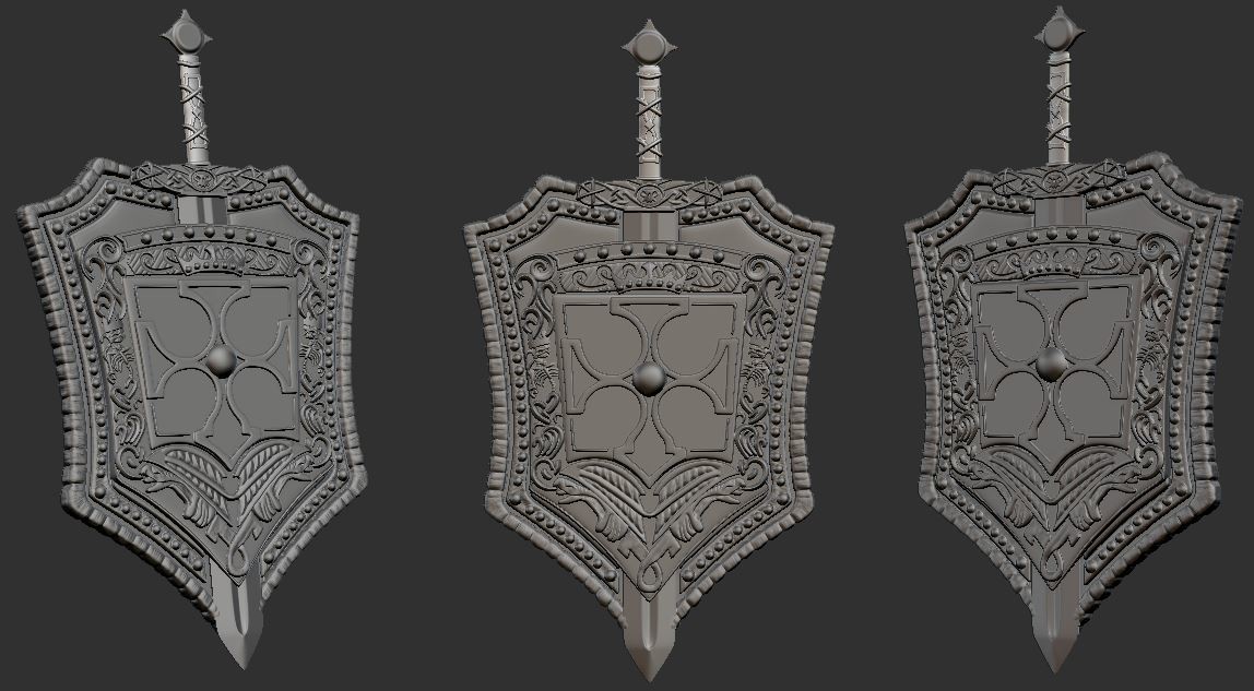 ArtStation - Holy knight Shield and Swords