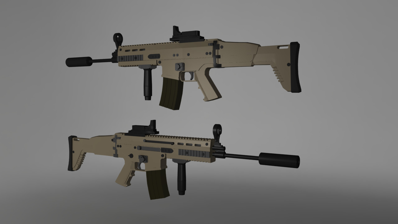 Artstation Fn Scar Weapon Michael Bachtiar