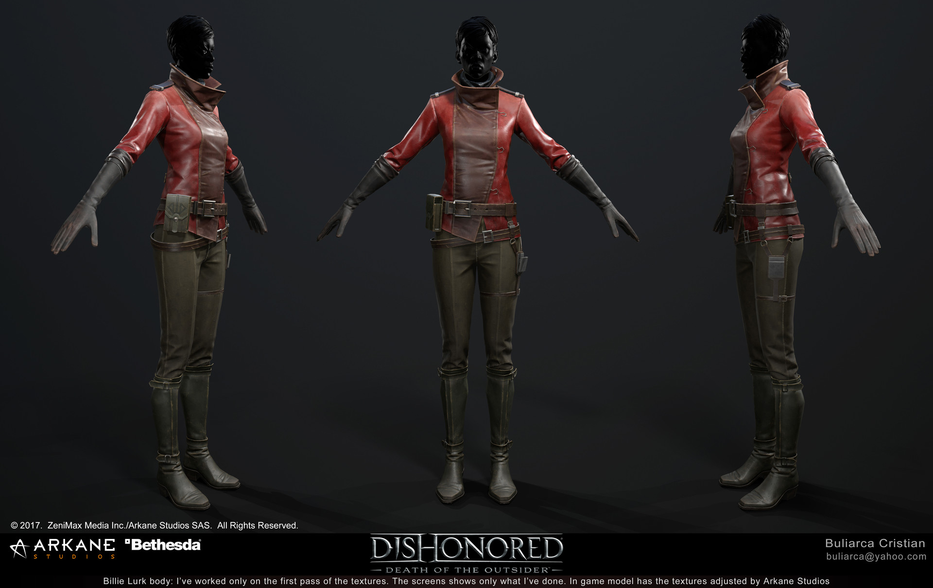 Artstation Dishonored Death Of The Outsider Billie Lurk Cristian Marius Buliarca