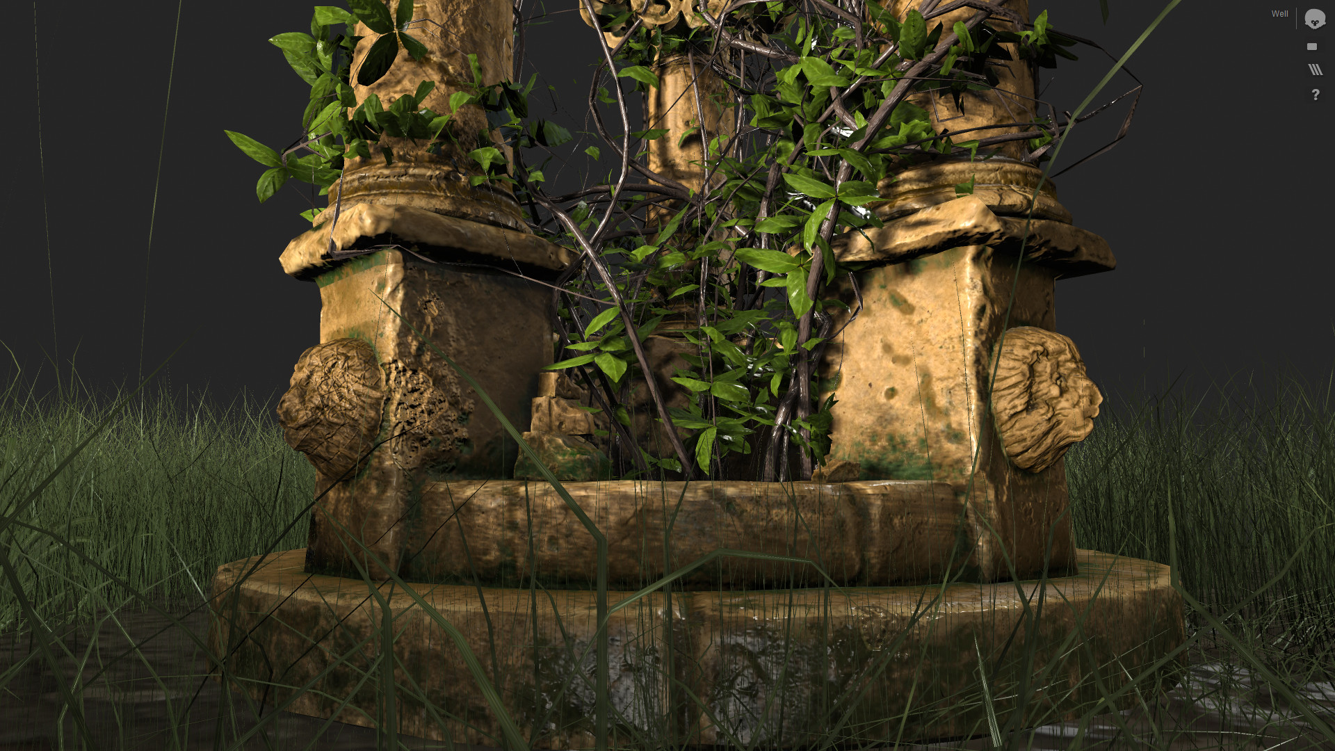 Artstation 3d Game Environment Well In Forest Keshav Vij