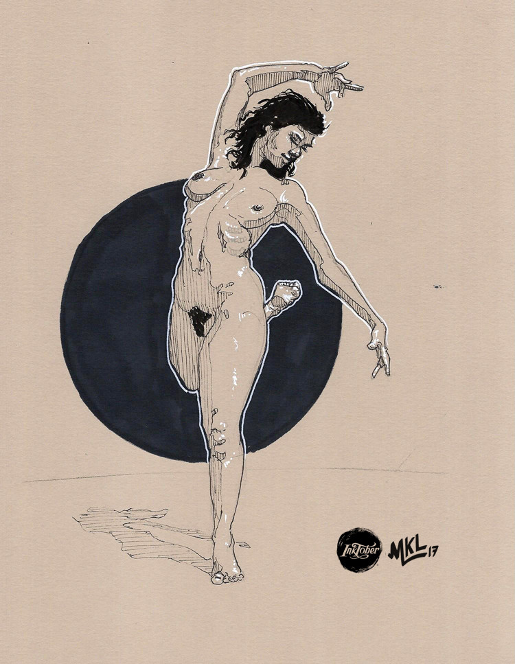 Inktober Day 10 : nude girl studies !