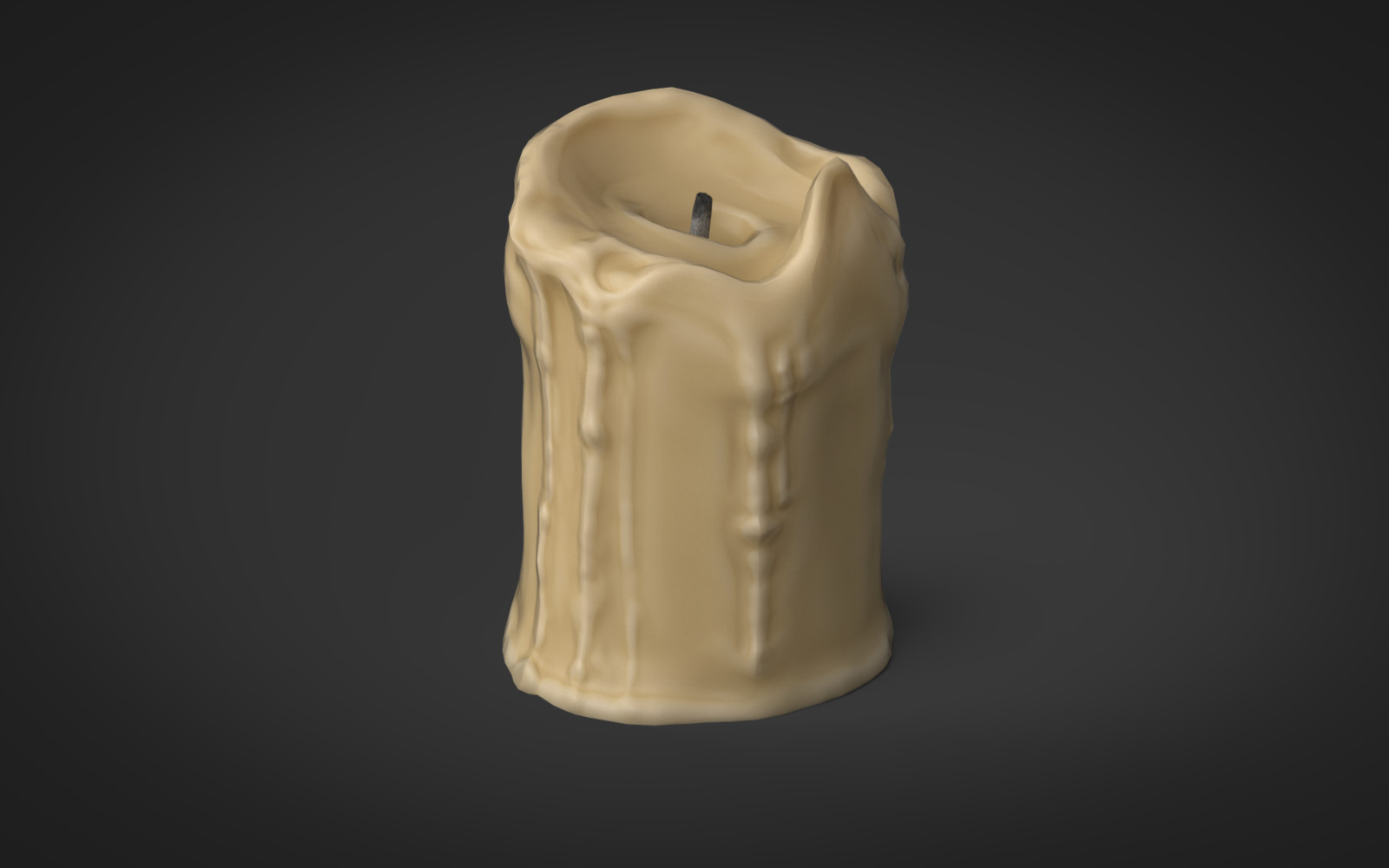 Low Poly Game Asset: Grave Candle