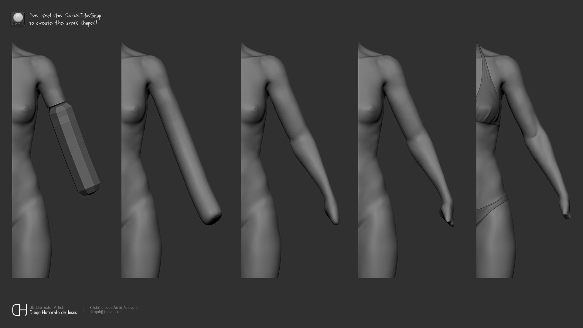 Artstation Anatomy Studies Diego Honorato The bionic model model with prosthetic arm takes runway. artstation anatomy studies diego