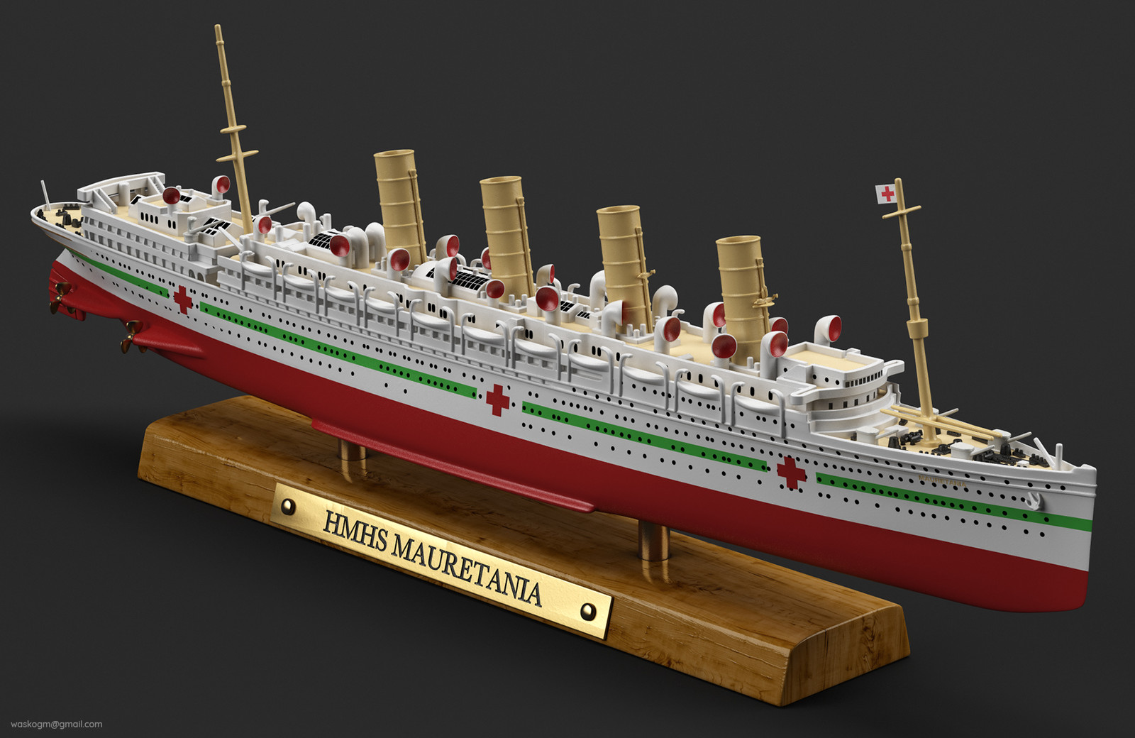 Vasilije Ristovic Ocean Liner "RMS Mauretania" 1906 1935 Color layouts