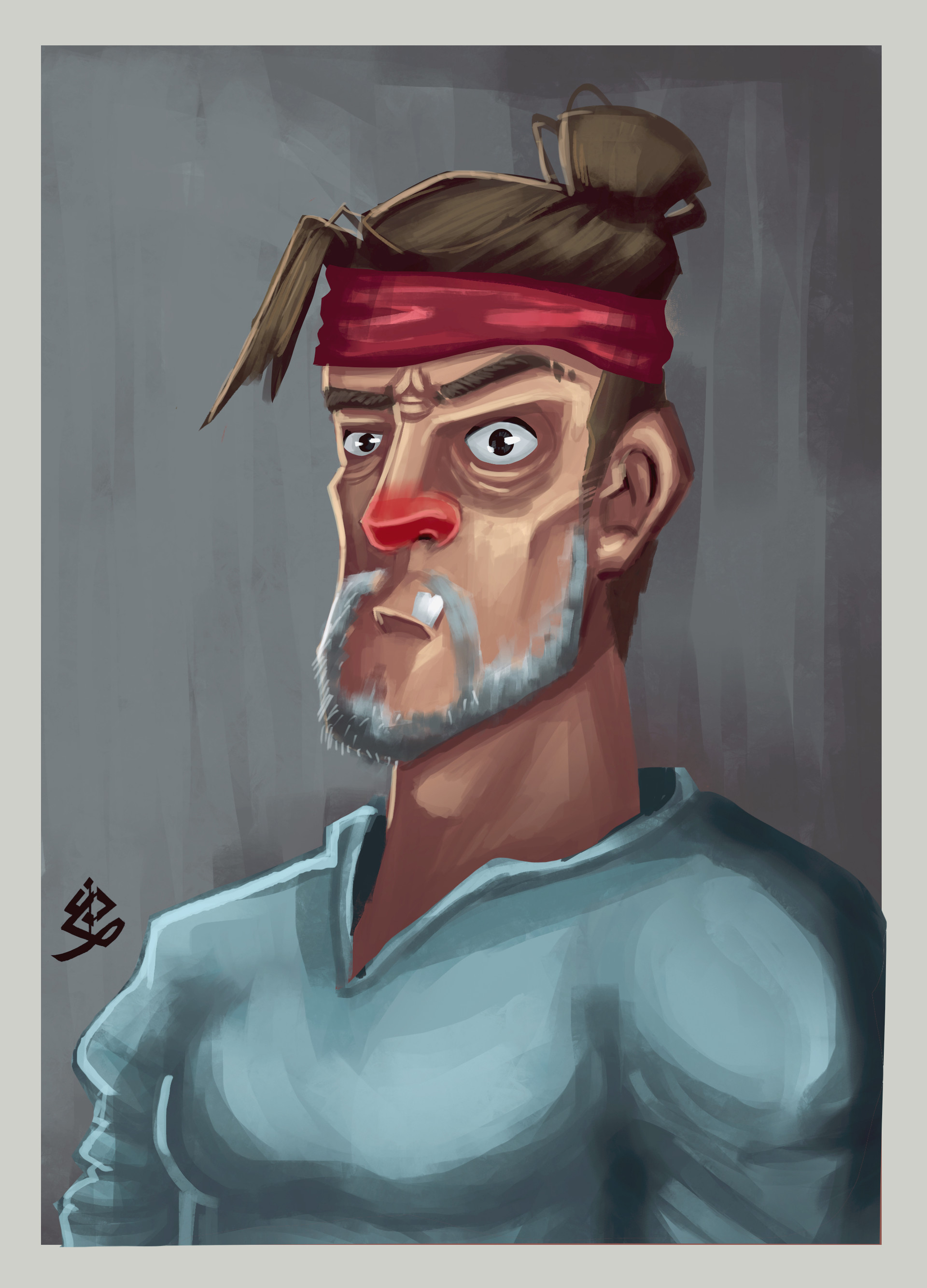 Artstation Farm Man Digital Artwork Painting David